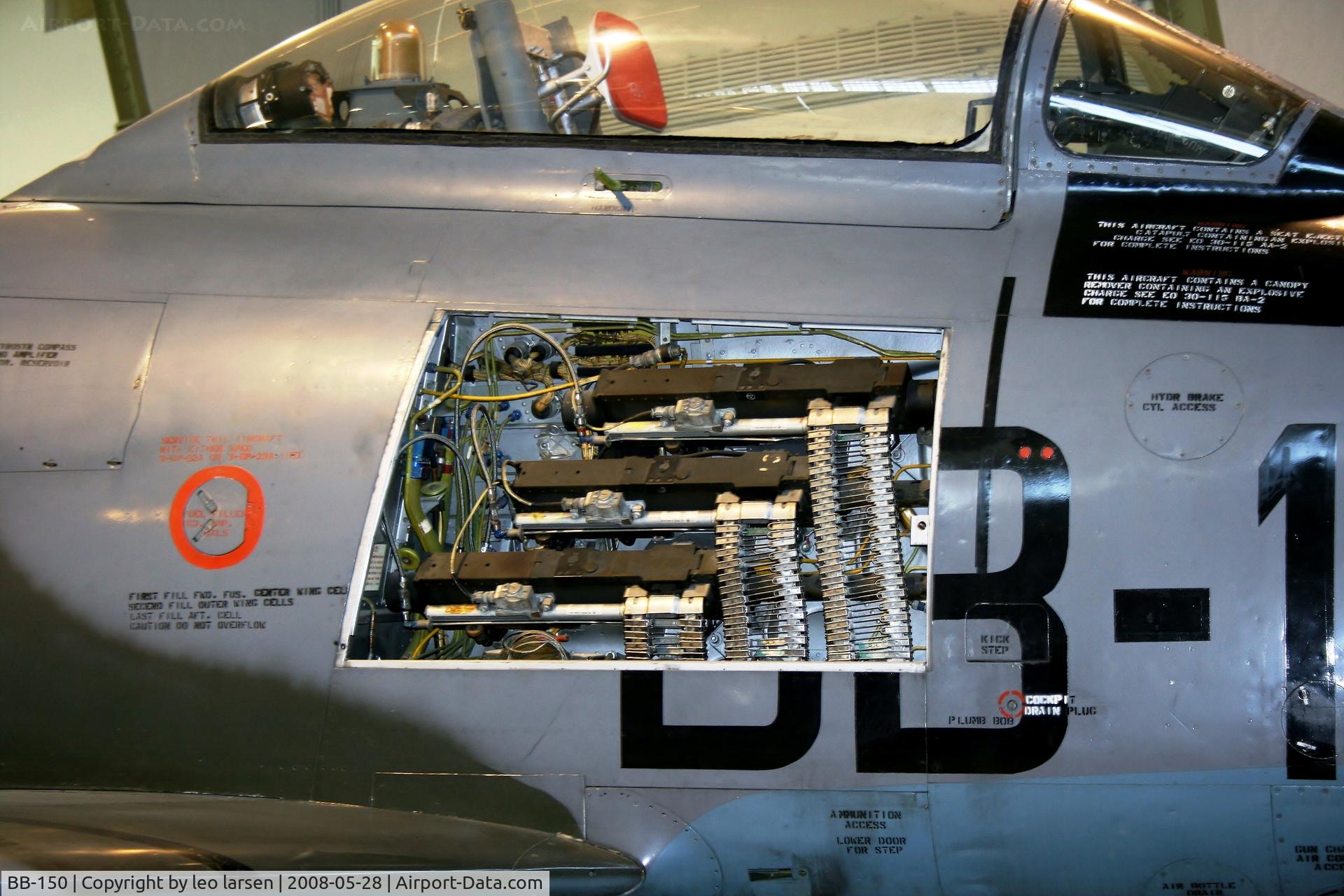 BB-150, Canadair CL-13A Sabre 5 C/N 895, Berlin Gatow Museum 28.5.08 with 12,7 guns