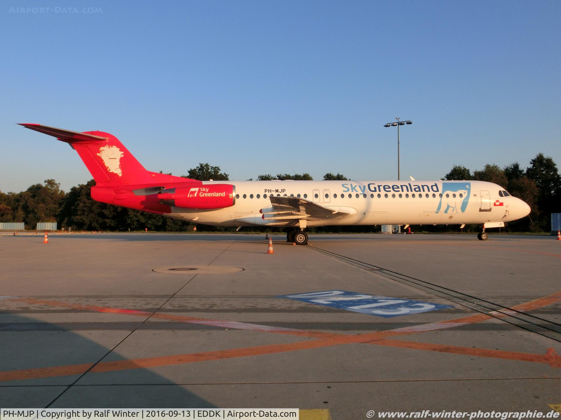 PH-MJP, 1995 Fokker 100 (F-28-0100) C/N 11505, Fokker 100 F-28-100 - Sky Greenland - PH-MJP - 13.09.2016 - CGN