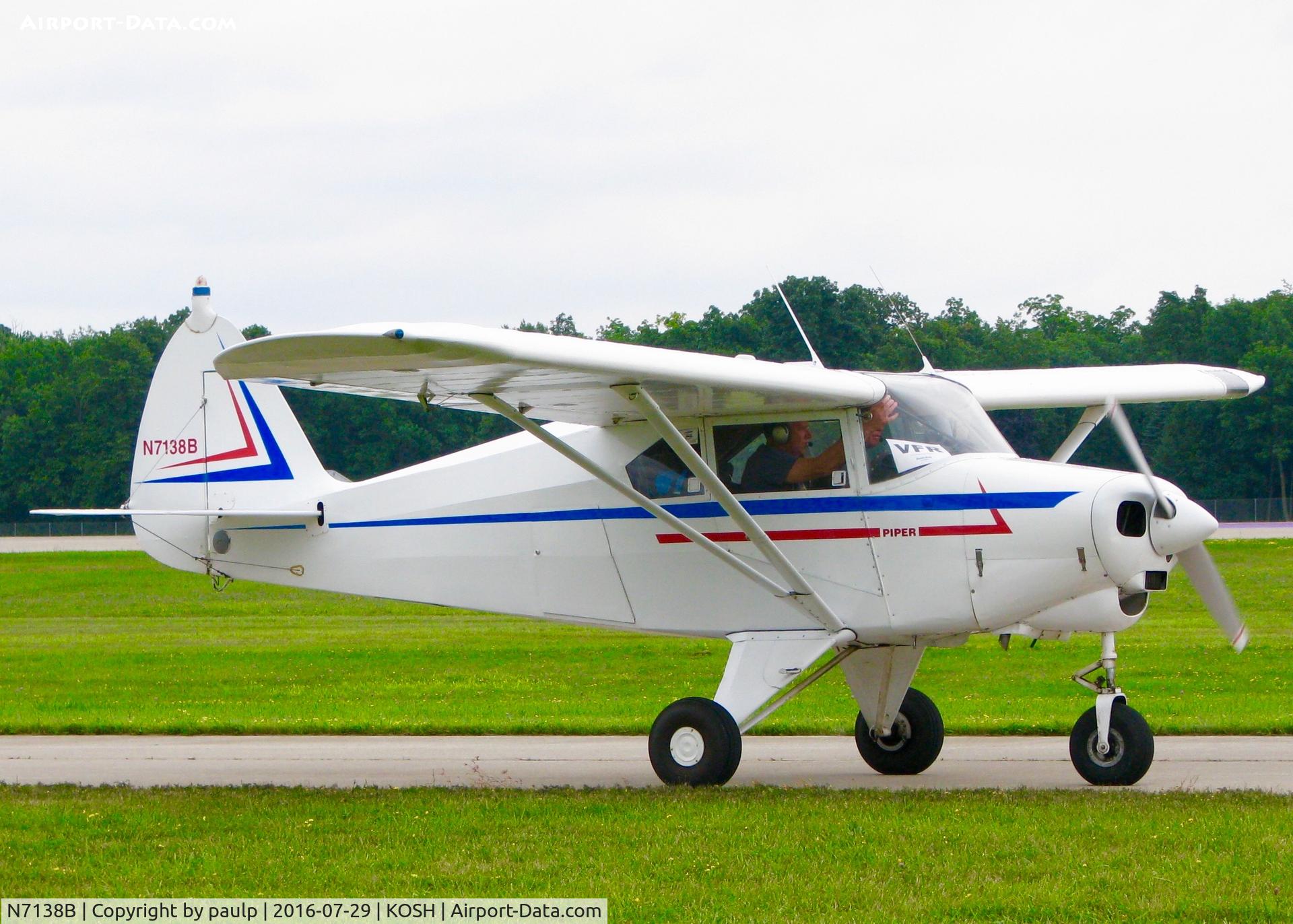 N7138B, 1956 Piper PA-22-150 Tri Pacer C/N 22-4358, At Oshkosh.