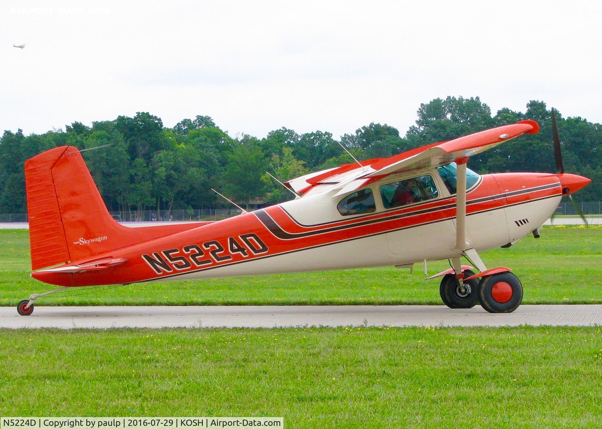 N5224D, 1957 Cessna 180A C/N 50122, At Oshkosh.