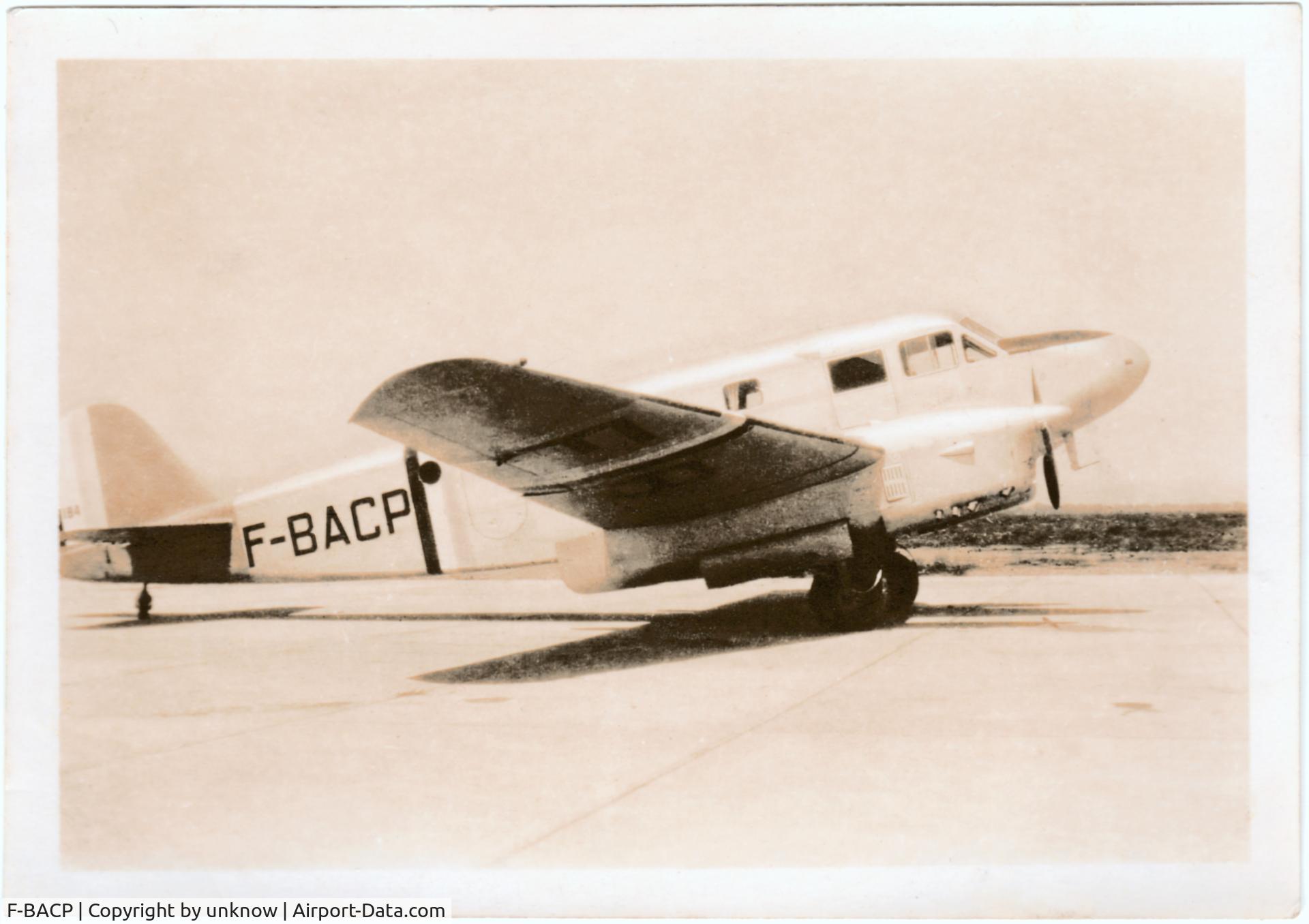 F-BACP, Caudron C.447 Goéland C/N 8739-184, that is an old photo y found with papers from my grandfather