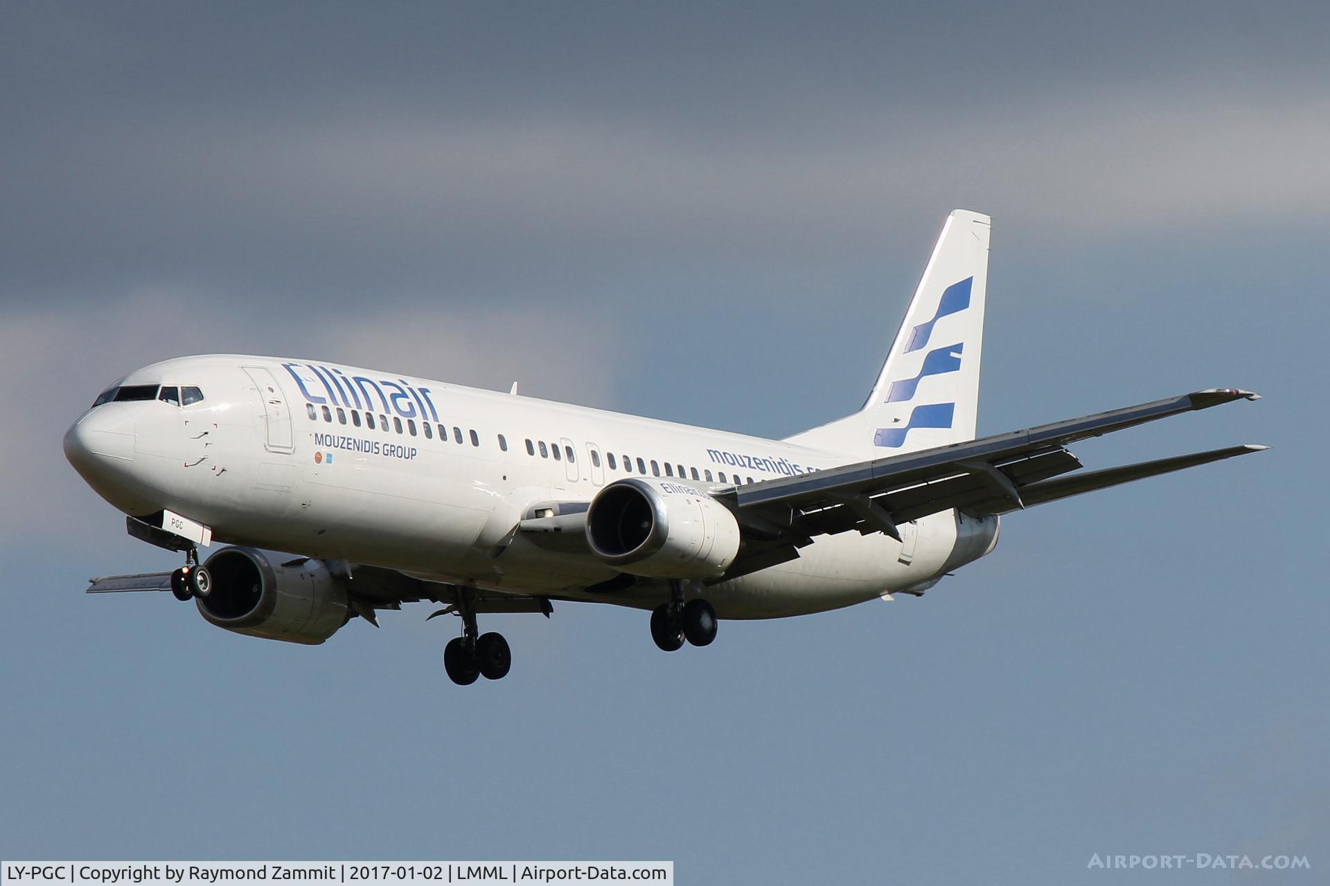LY-PGC, 1992 Boeing 737-4S3 C/N 25596, B737-400 LY-PGC Ellinair on lease to Air Malta