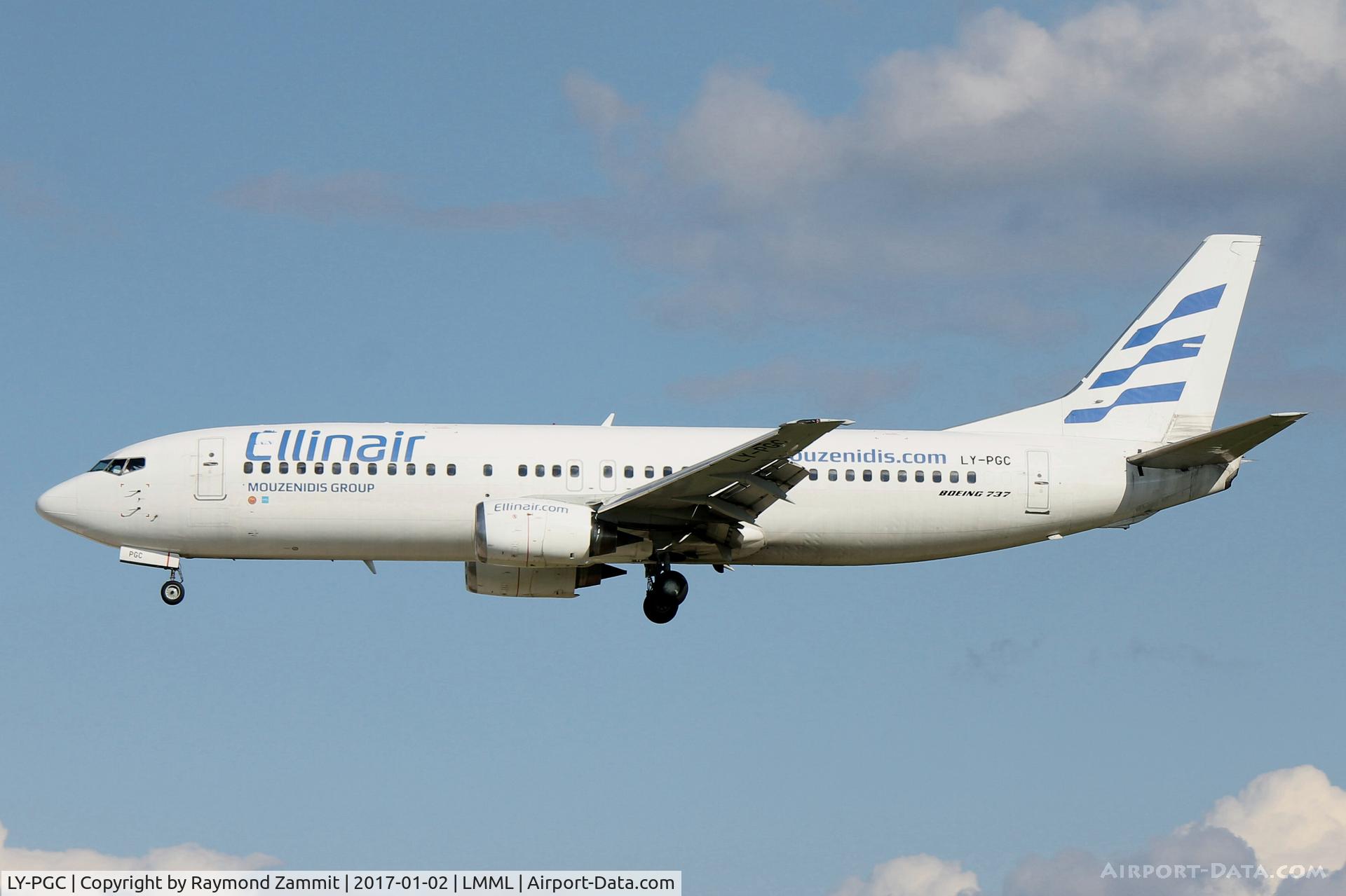 LY-PGC, 1992 Boeing 737-4S3 C/N 25596, B737-400 LY-PGC Ellinair on lease to Air Malta