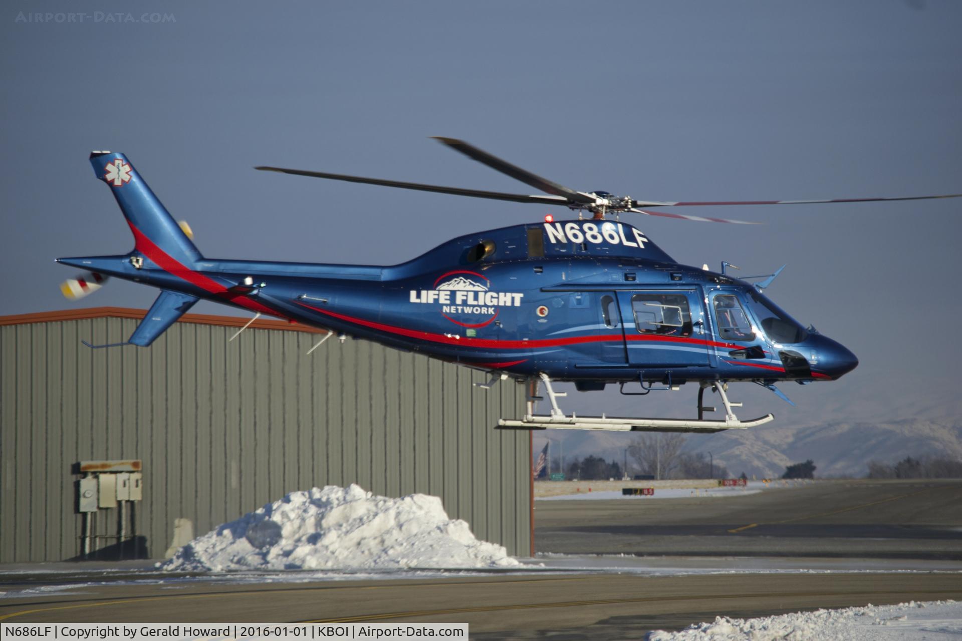 N686LF, 2015 AgustaWestland AW-119 MkII Koala C/N 14832, Departing BOI