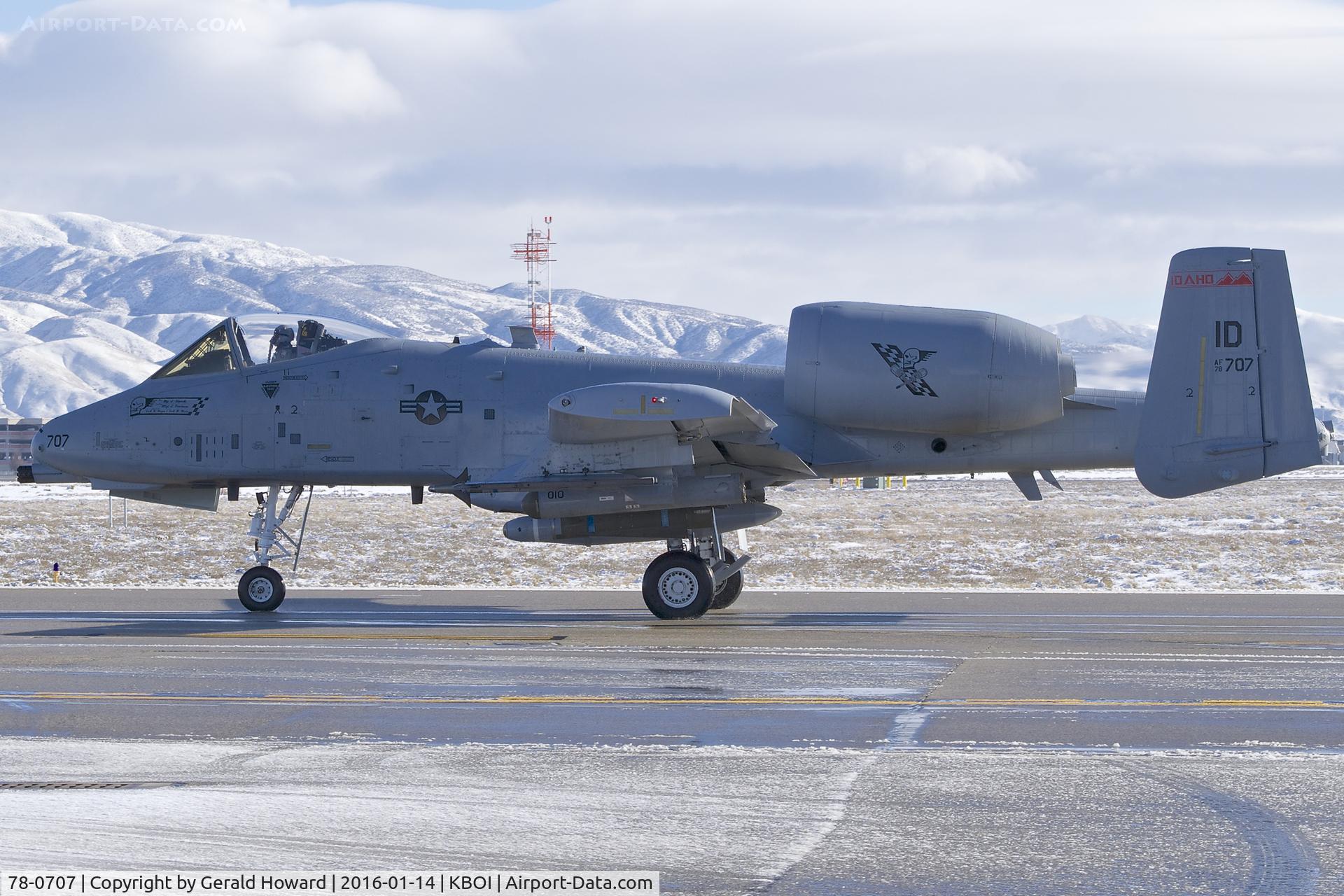 78-0707, 1978 Fairchild Republic A-10C Thunderbolt II C/N A10-0327, Taxi to RWY 10R.