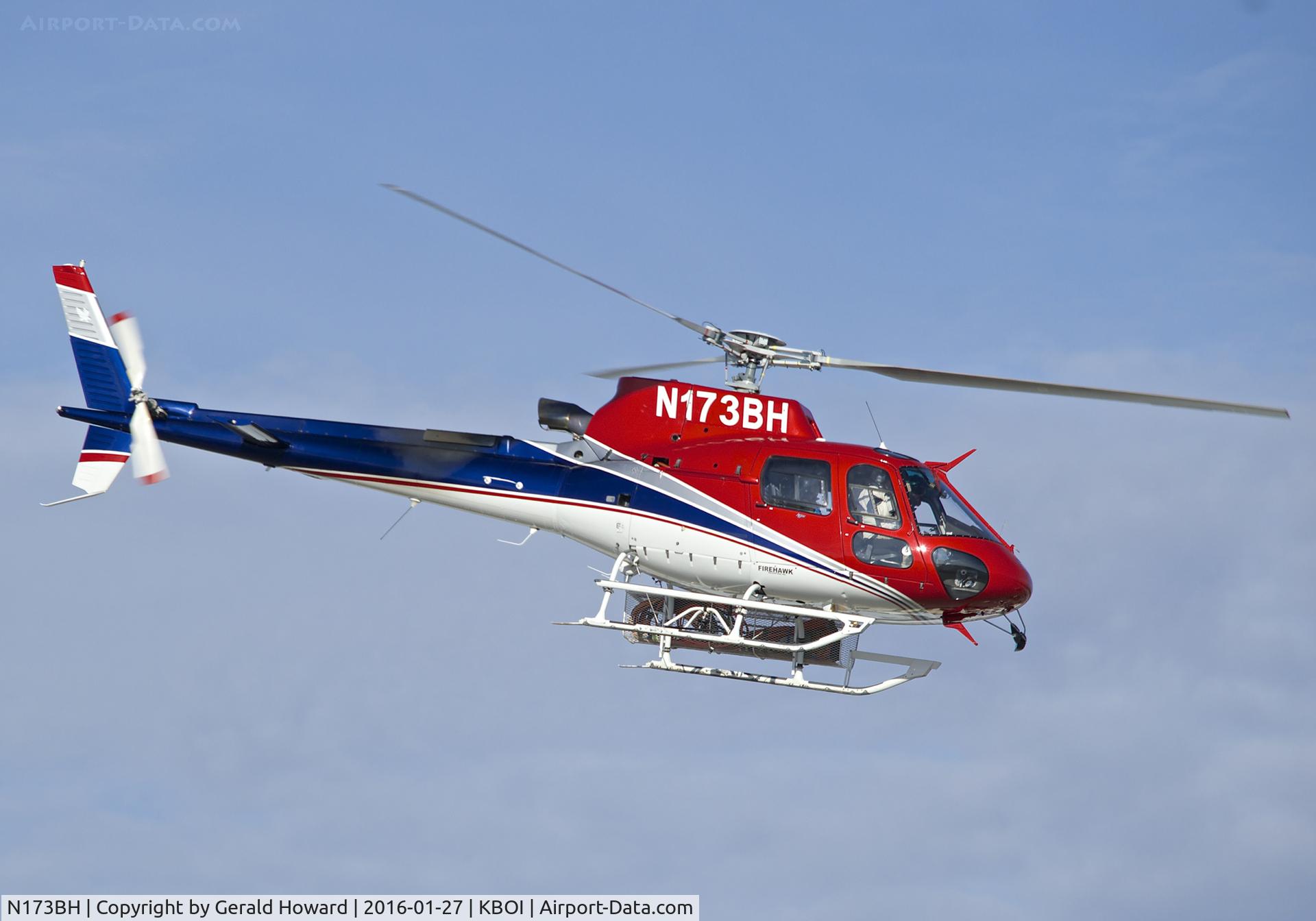 N173BH, Eurocopter AS-350B-3 Ecureuil Ecureuil C/N 4614, Departing BOI.
