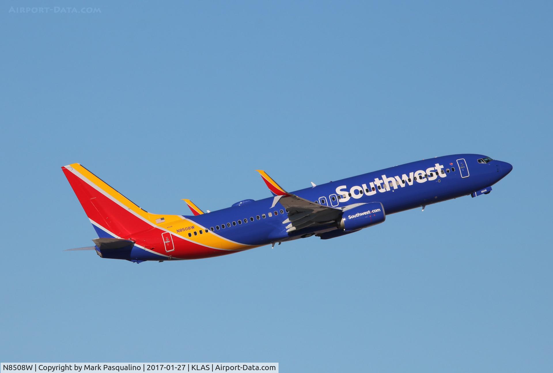 N8508W, 2016 Boeing 737-8H4 C/N 38814, Boeing 737-800