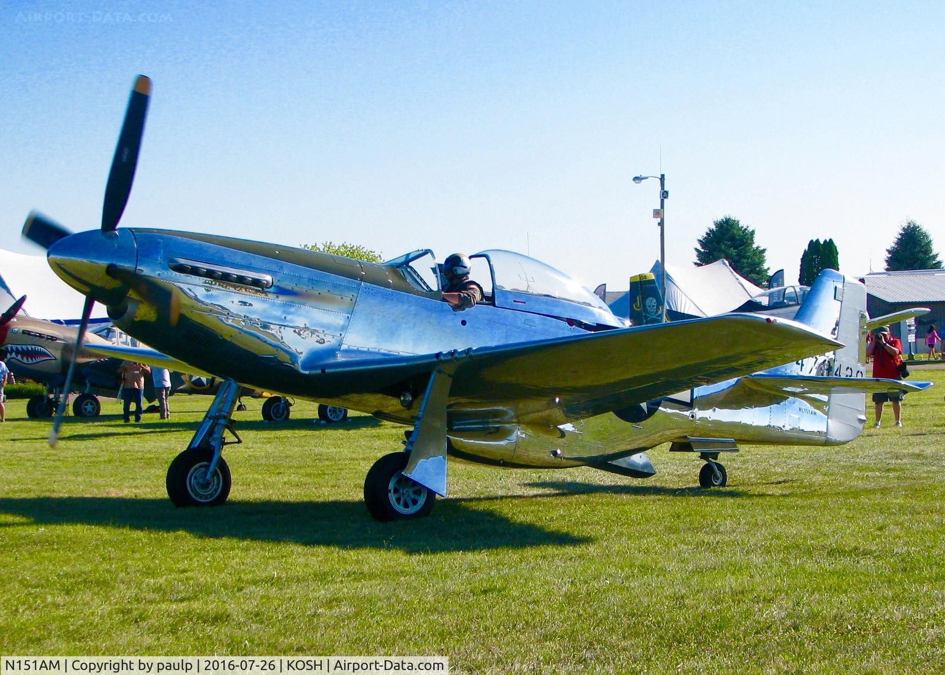 N151AM, 1944 North American P-51D Mustang C/N 122-39879, At Oshkosh.