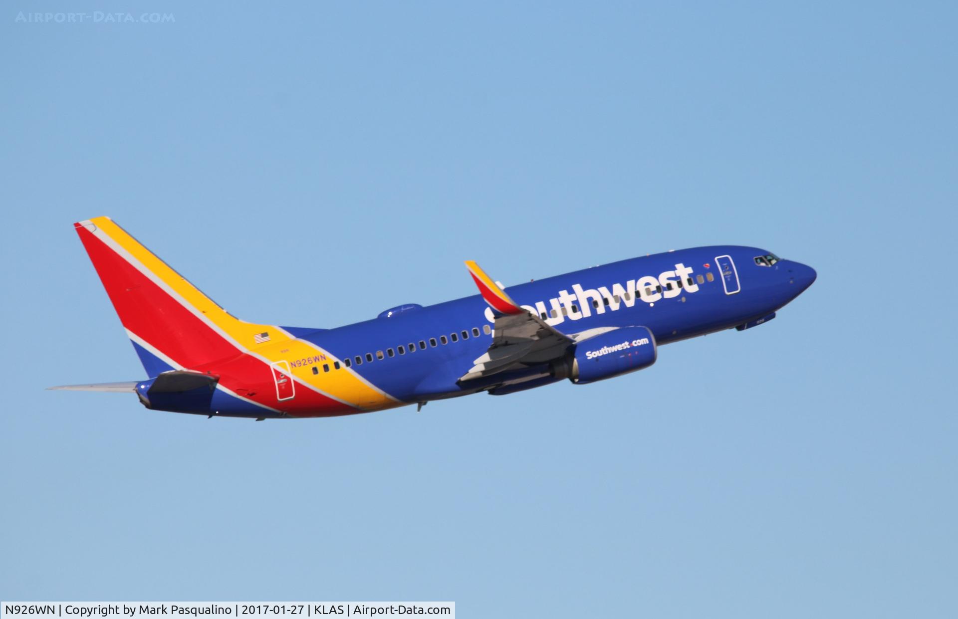 N926WN, 2008 Boeing 737-7H4 C/N 36629, Boeing 737-700