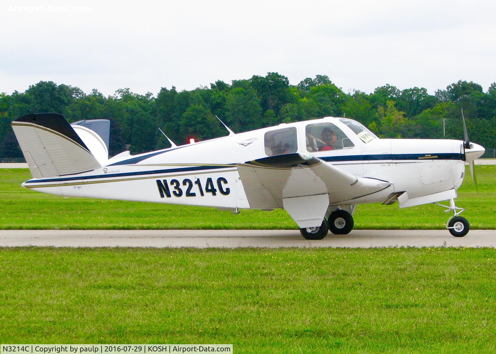 N3214C, 1954 Beech E35 C/N D-3878, At Oshkosh.