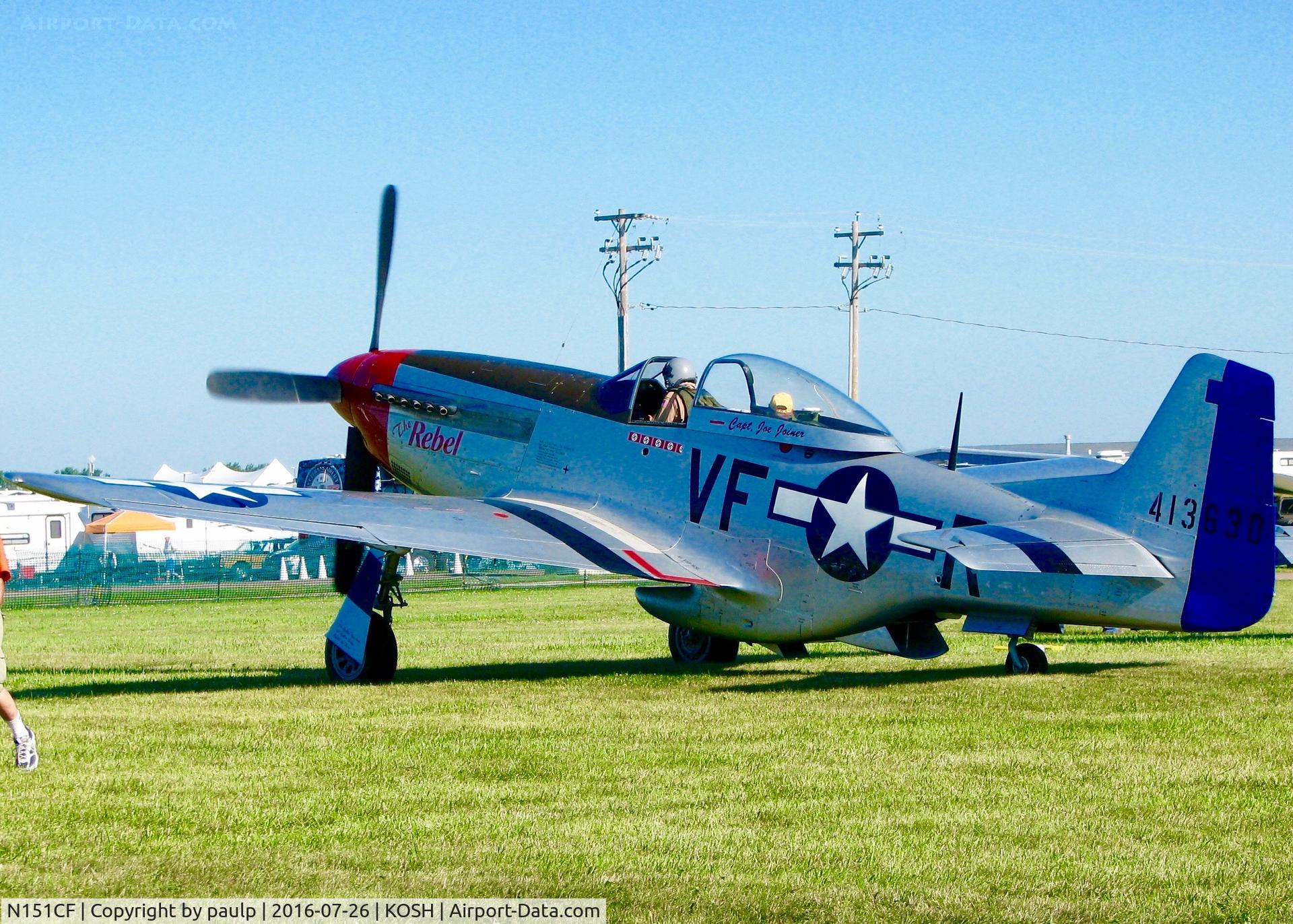 N151CF, 1944 North American P-51D Mustang C/N 44-84933N, At Oshkosh.