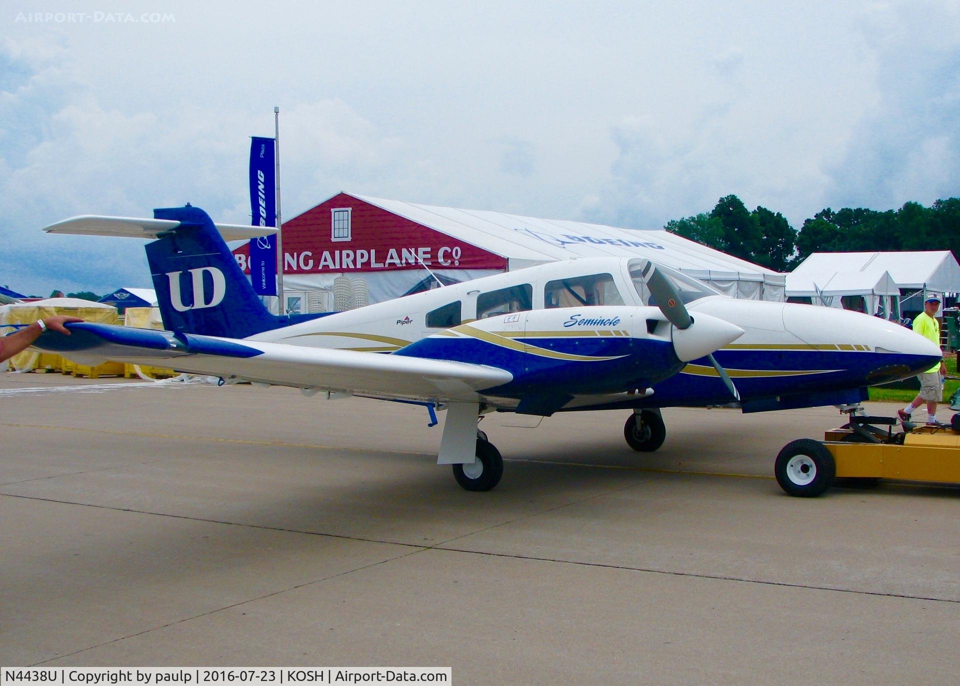 N4438U, 2015 Piper PA-44-180 Seminole C/N 4496389, At Oshkosh.
