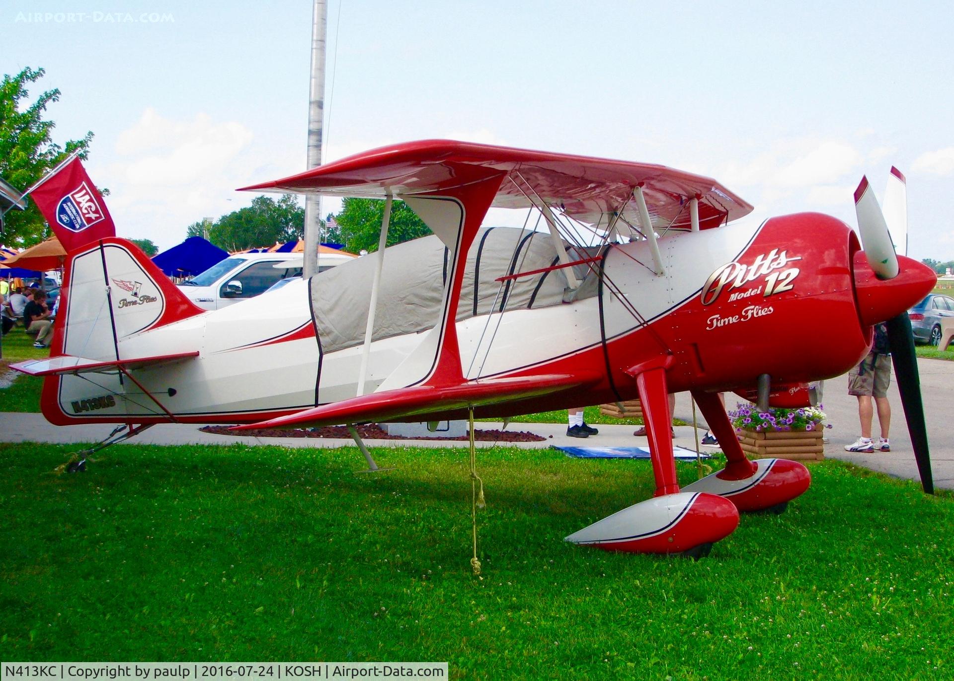N413KC, 2011 Pitts M12 C/N 296, At Oshkosh.