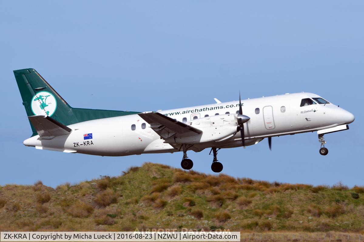 ZK-KRA, 1986 Saab SF340A C/N 340A-065, At Whanganui
