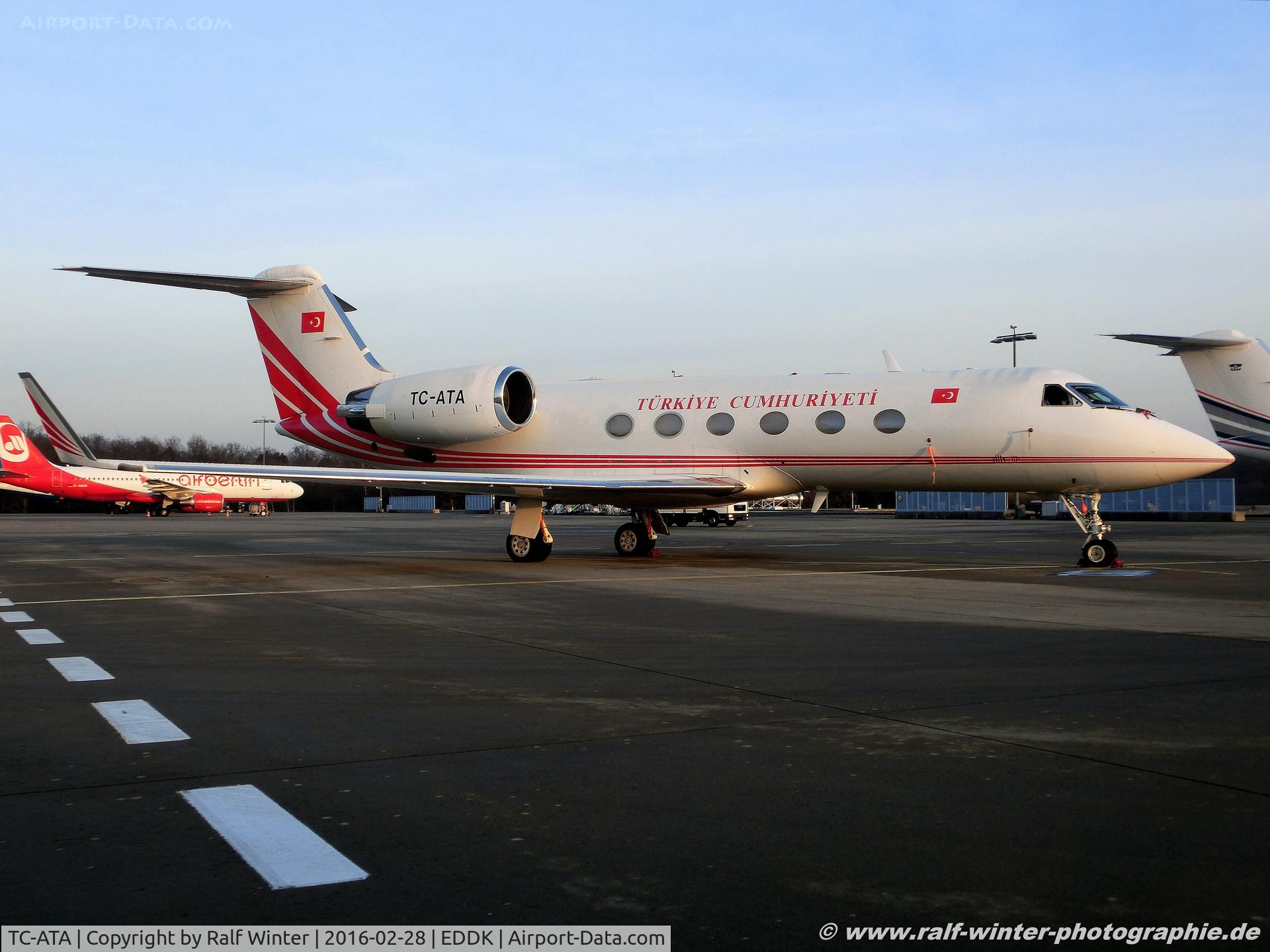 TC-ATA, 2011 Gulfstream Aerospace GV-SP (G550) C/N 5346, Gulfstream Aerospace GV-SP G550 - TRK Government of Turkey - TC-ATA - 28.02.2016 - CGN