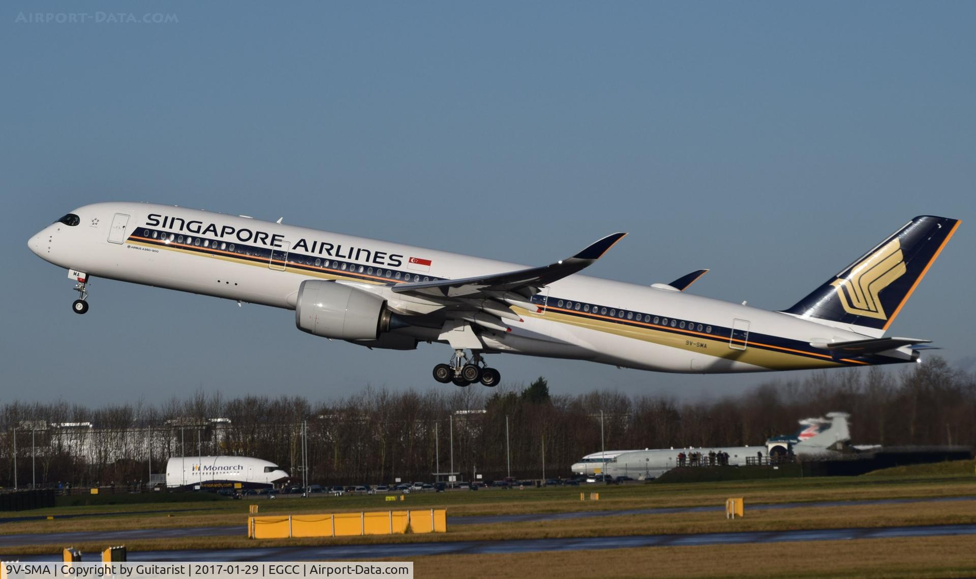 9V-SMA, 2016 Airbus A350-941 C/N 026, At Manchester