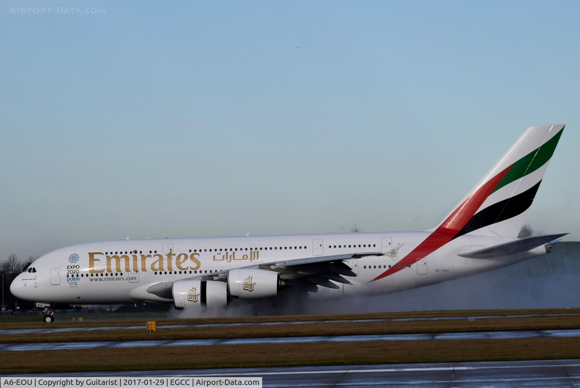 A6-EOU, 2015 Airbus A380-861 C/N 205, At Manchester