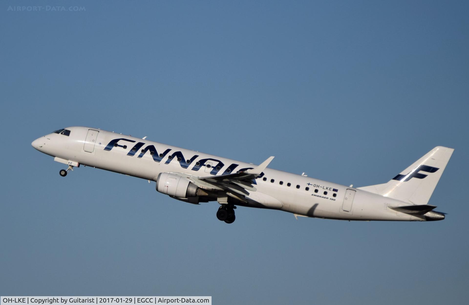 OH-LKE, 2007 Embraer 190LR (ERJ-190-100LR) C/N 19000059, At Manchester
