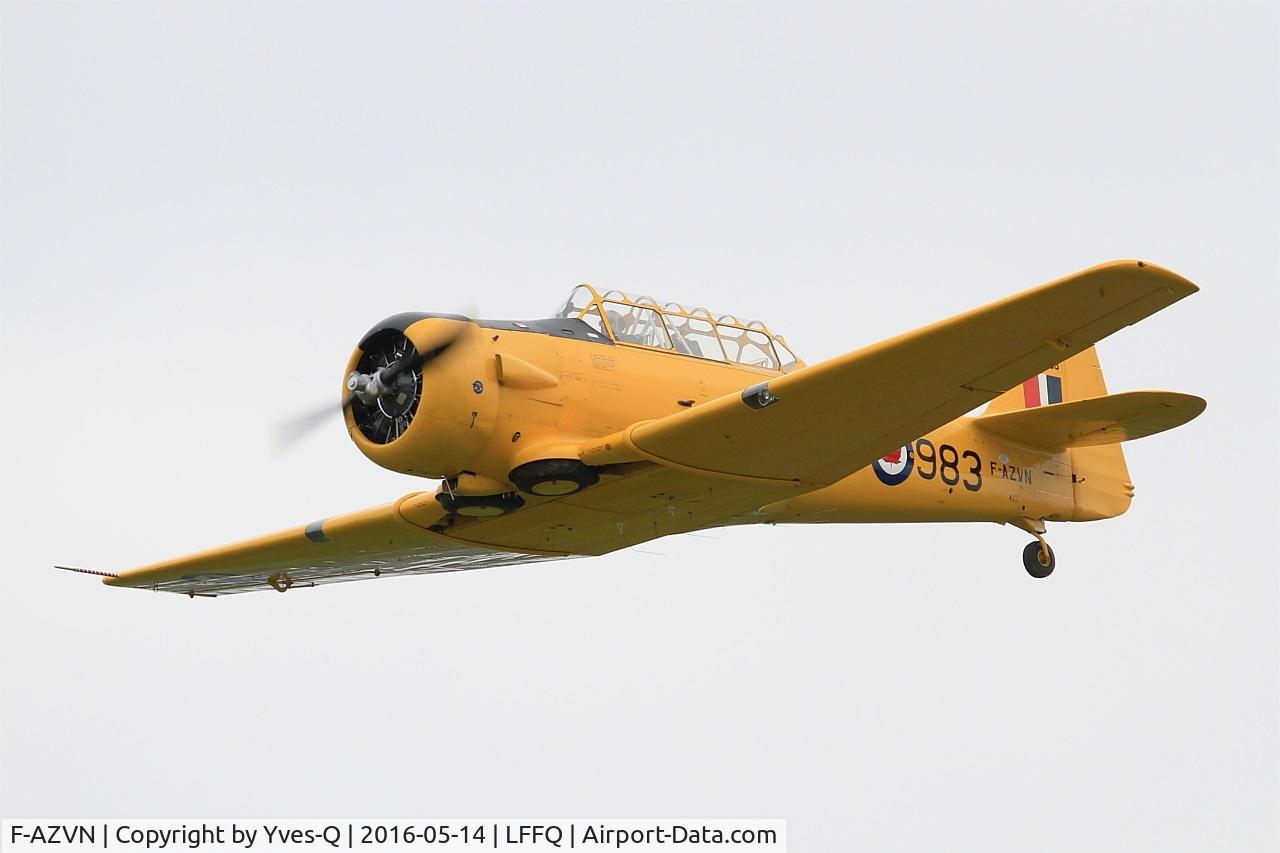 F-AZVN, 1941 North American T-6G Texan C/N 168-87, North American T-6G Texan, On display, La Ferté-Alais airfield (LFFQ) Airshow 2016