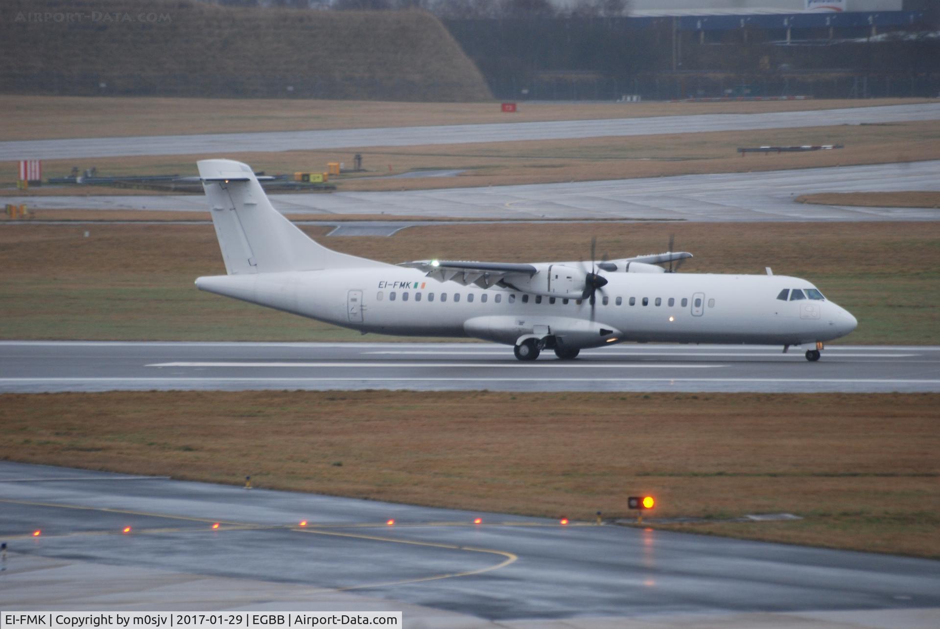 EI-FMK, 2015 ATR 72-600 (72-212A) C/N 1297, Just after landing at BHX