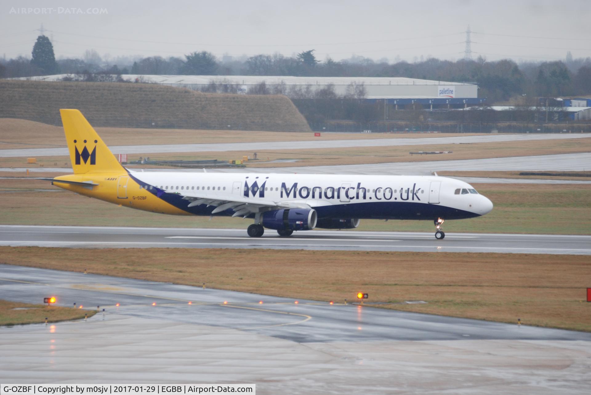 G-OZBF, 2002 Airbus A321-231 C/N 1763, Just after landing at BHX