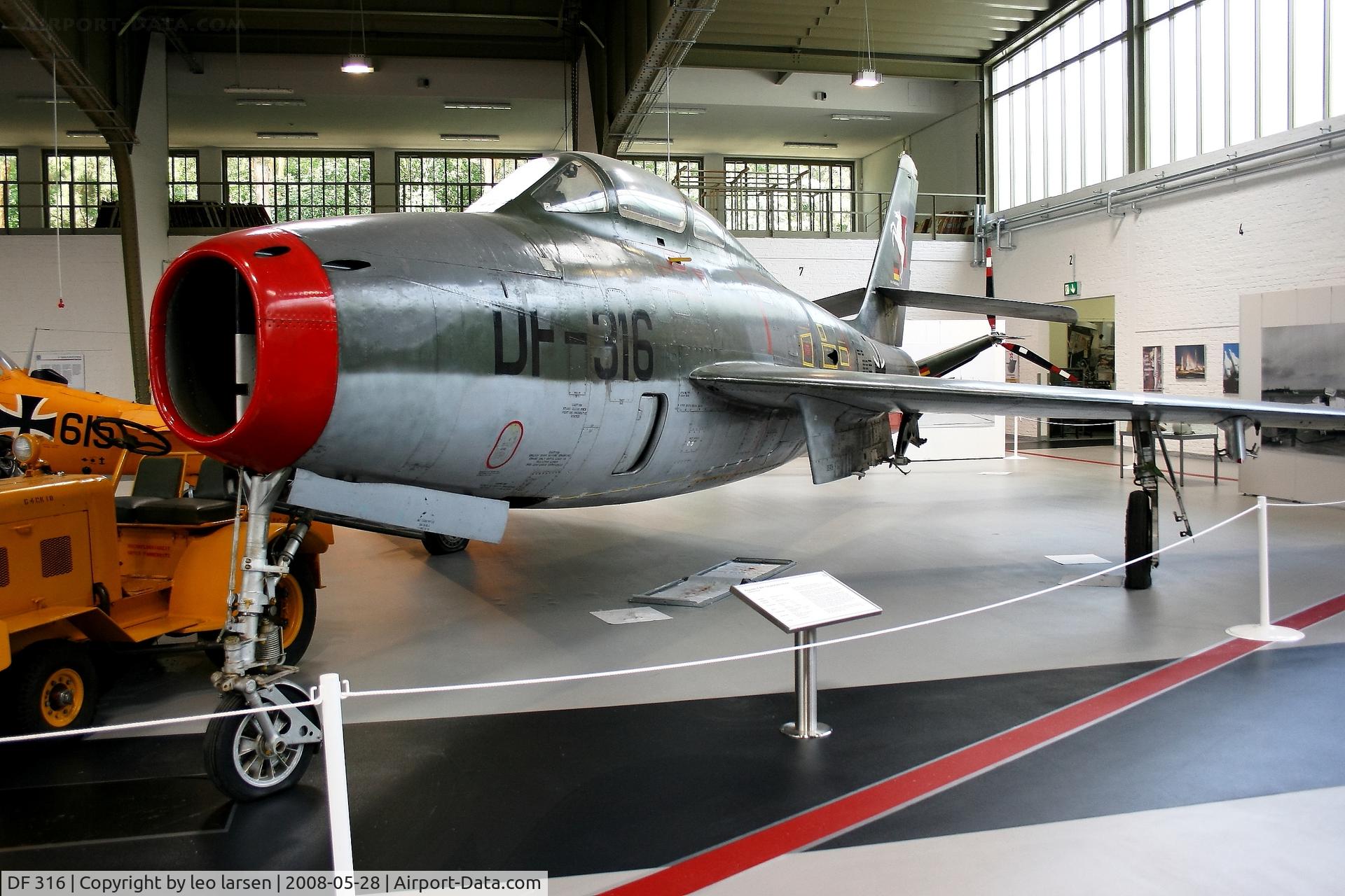 DF 316, 1954 Republic F-84F-76-RE Thunderstreak C/N Not found (53-7058/DF 316), Berlin Gatow Museum 28.5.2008
