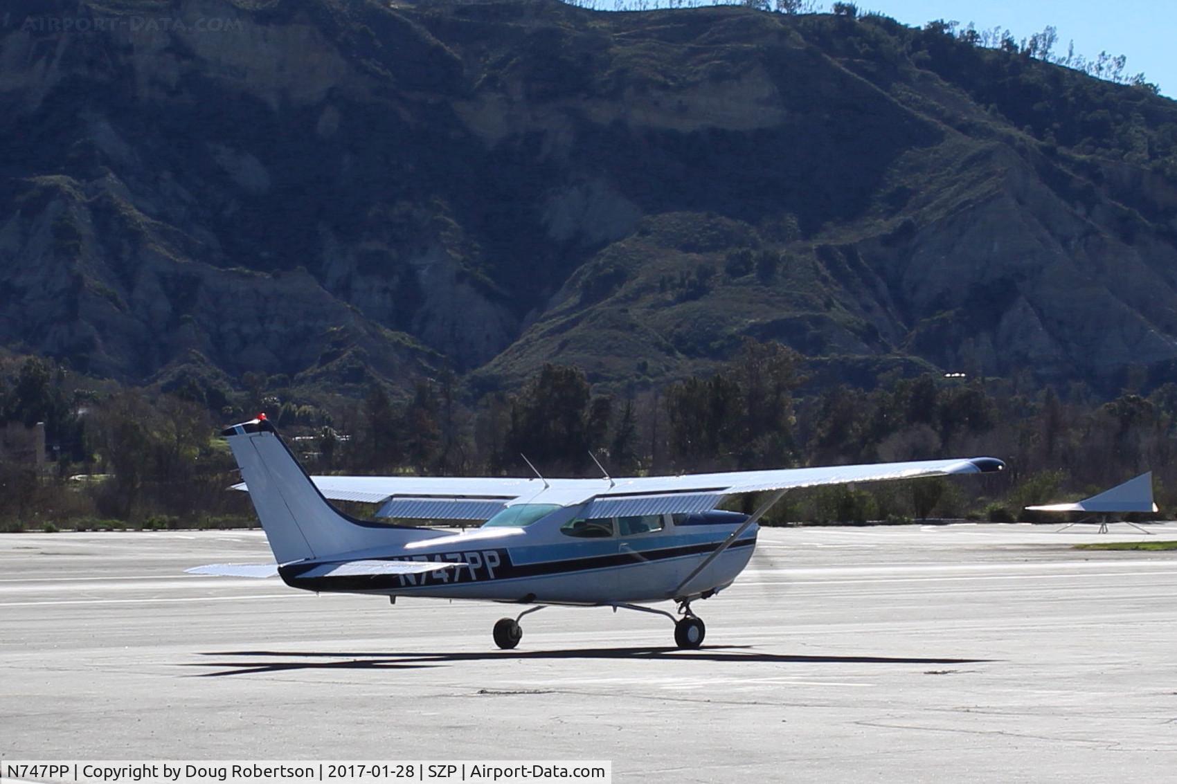 N747PP, 1980 Cessna 182R Skylane C/N R18201587, 1980 Cessna 182R SKYLANE, Lycoming IO-540-J3C5D 235 Hp, taxi back