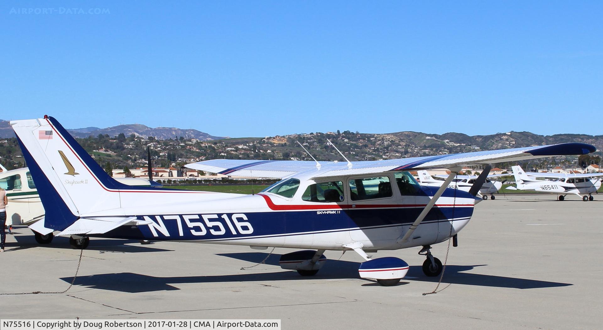 N75516, 1976 Cessna 172N C/N 17267775, 1976 Cessna 172N SKYHAWK II, Lycoming O-320-H2AD 160 Hp