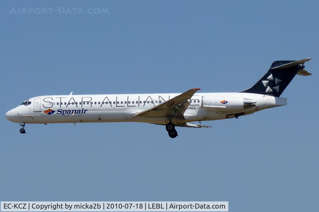 EC-KCZ, 1988 McDonnell Douglas MD-87 (DC-9-87) C/N 49609, Landing