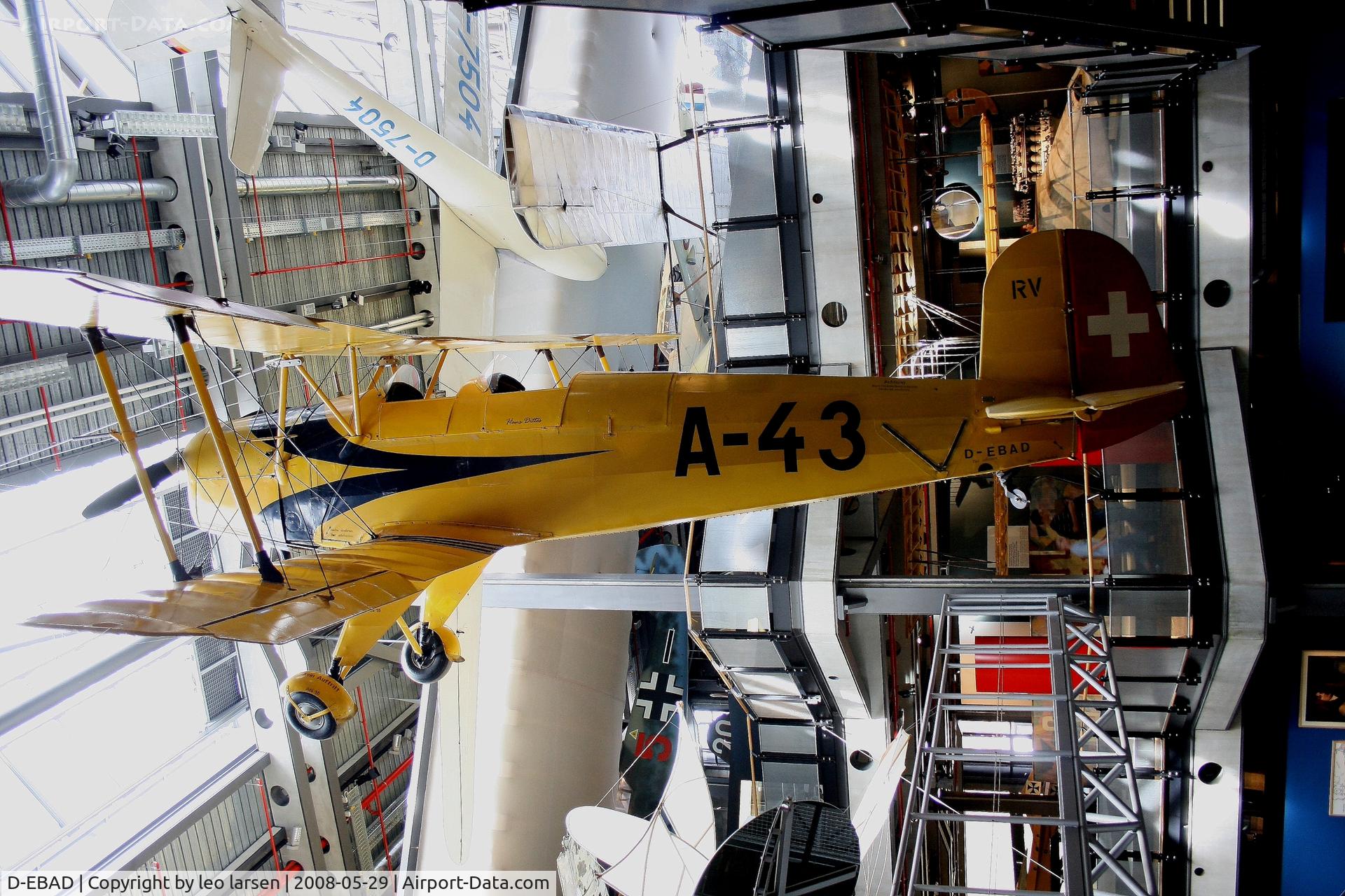 D-EBAD, 1939 Doflug Bu-131B Jungmann C/N 55, Technikmuseum Berlin 29.5.2008