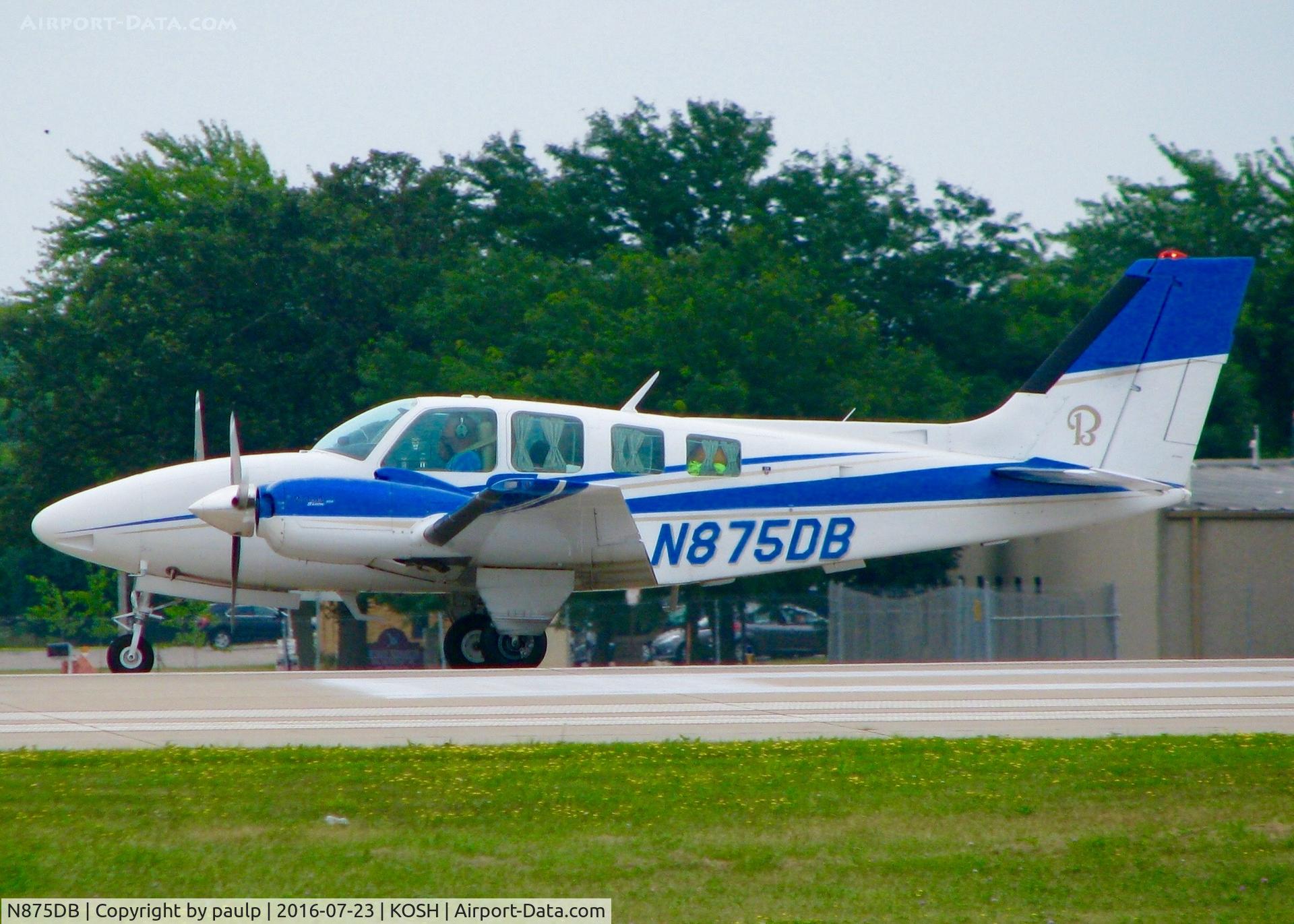 N875DB, 1980 Beech 58 Baron C/N TH-1135, At Oshkosh.