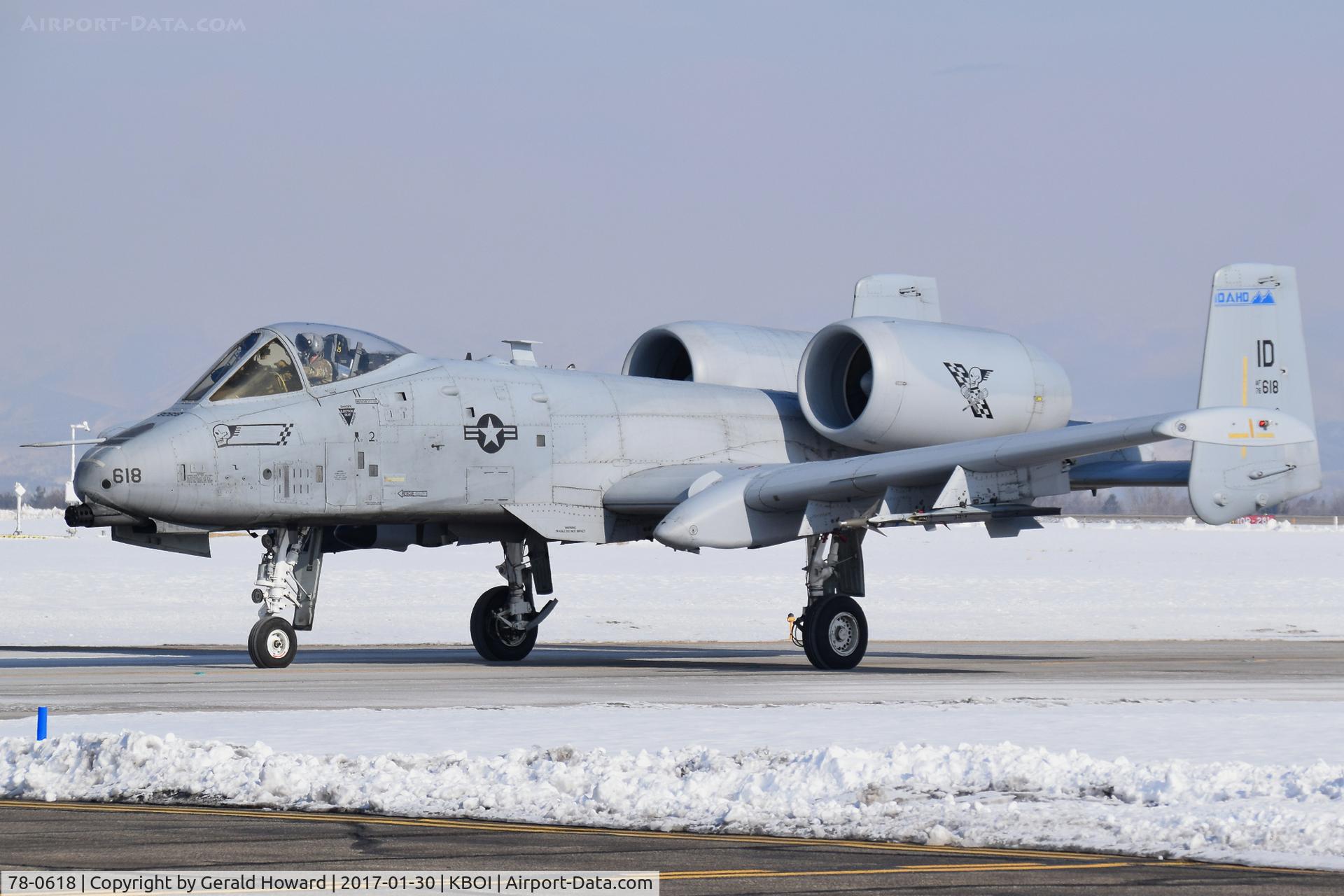 78-0618, 1978 Fairchild Republic A-10C Thunderbolt II C/N A10-0238, Taxi on Foxtrot.  190th Fighter Sq., Idaho ANG.