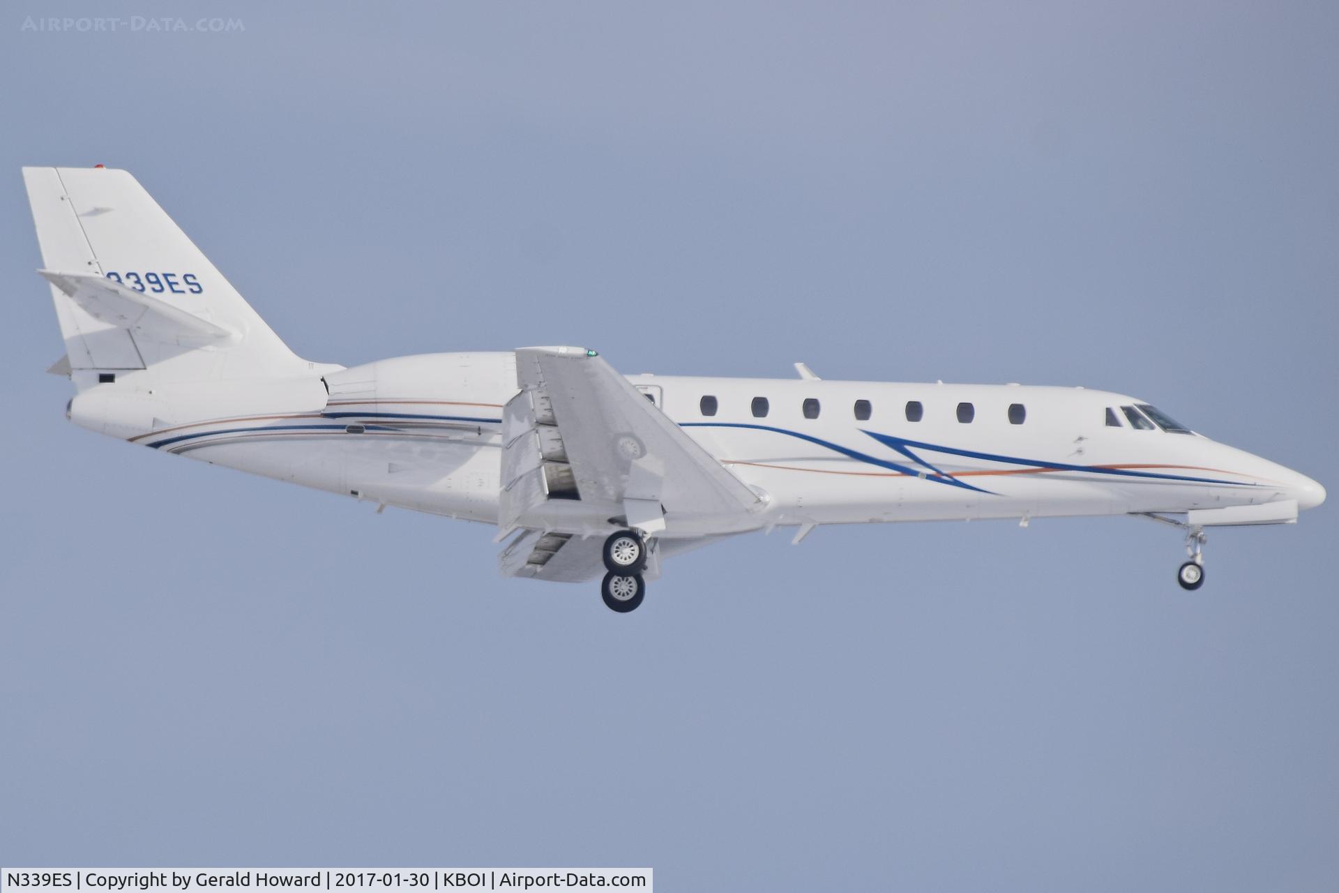 N339ES, 2012 Cessna 680 Citation Sovereign C/N 680-0339, Landing RWY 10R.
