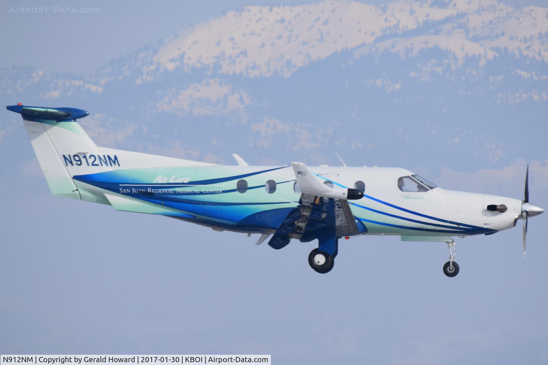 N912NM, 1997 Pilatus PC-12/45 C/N 169, Landing RWY 10R.