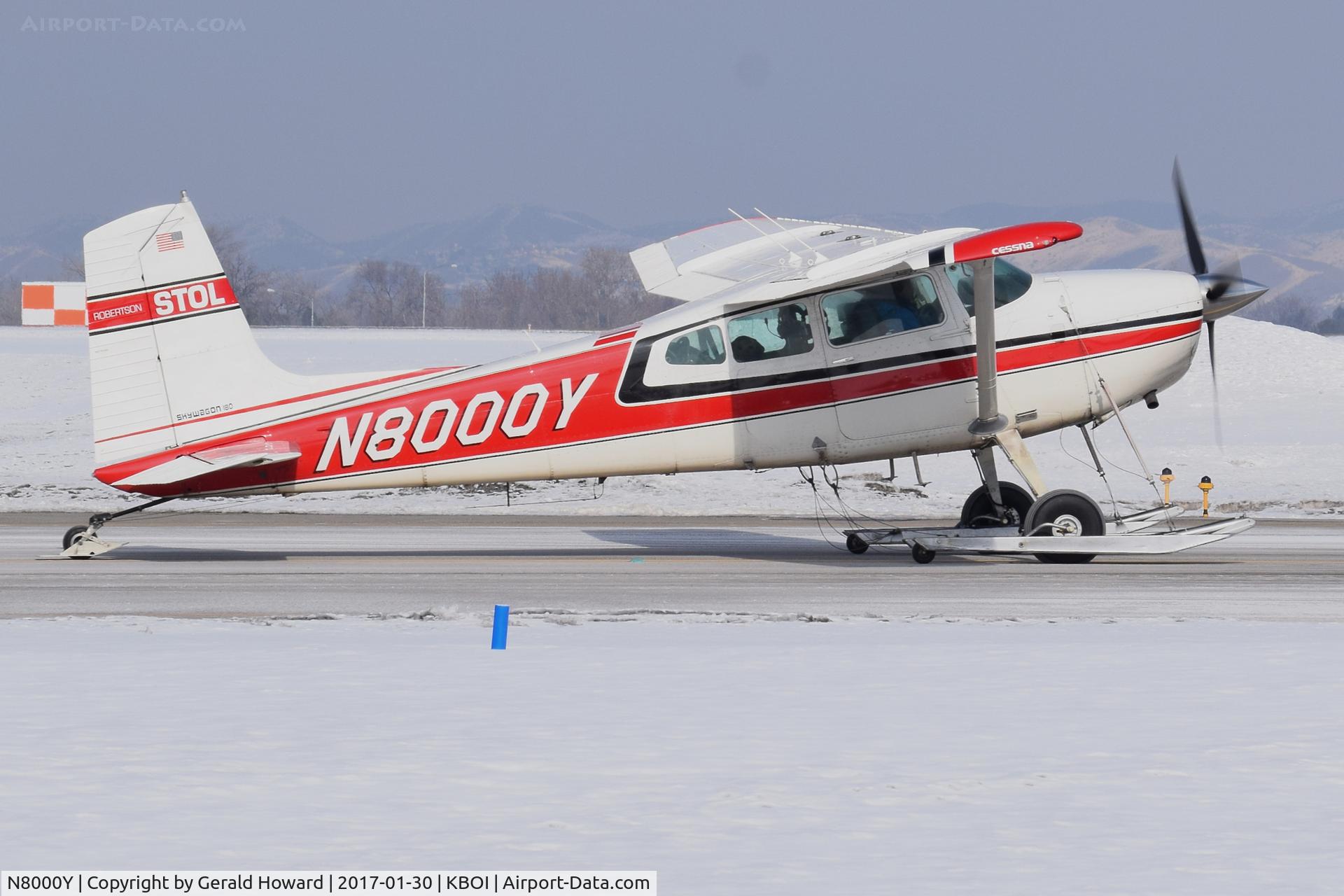 N8000Y, 1973 Cessna 180J C/N 18052391, Taxiing on Foxtrot to RWY 10R.