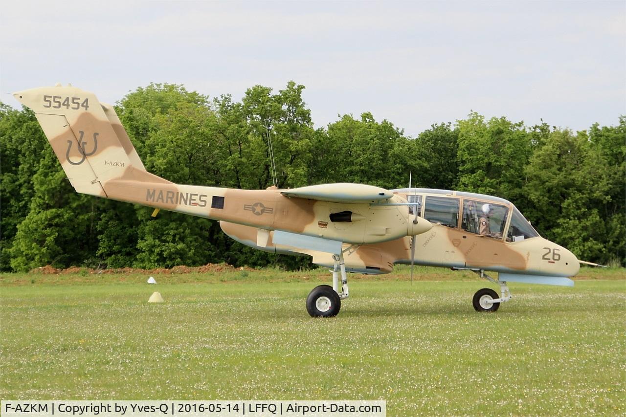 F-AZKM, 1971 North American OV-10B Bronco C/N 338-9 (305-65), North American OV-10B Bronco, Taxiing to parking area, La Ferté-Alais (LFFQ) air show 2016