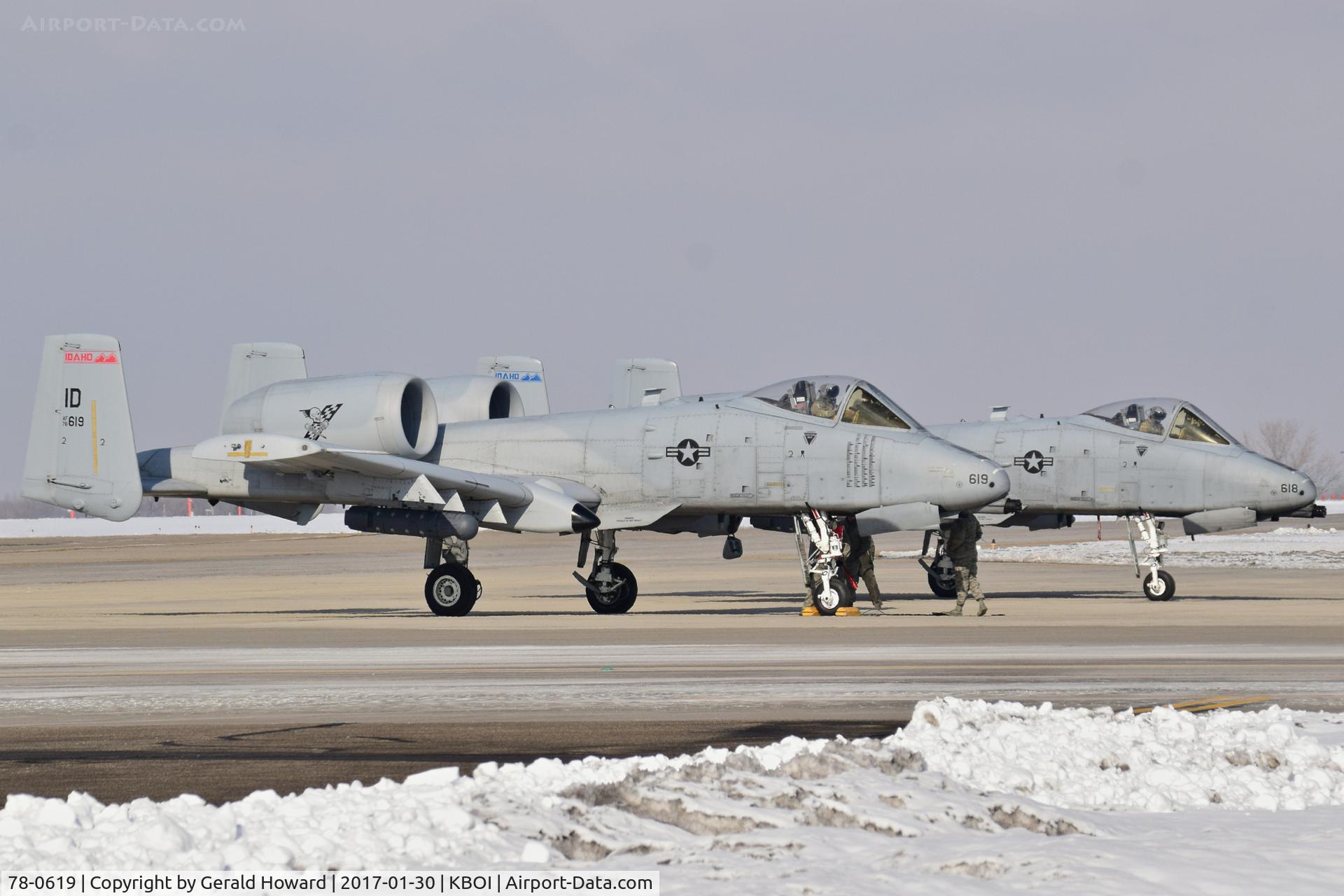 78-0619, 1978 Fairchild Republic A-10C Thunderbolt II C/N A10-0239, A-10Cs under going pre flight checks.