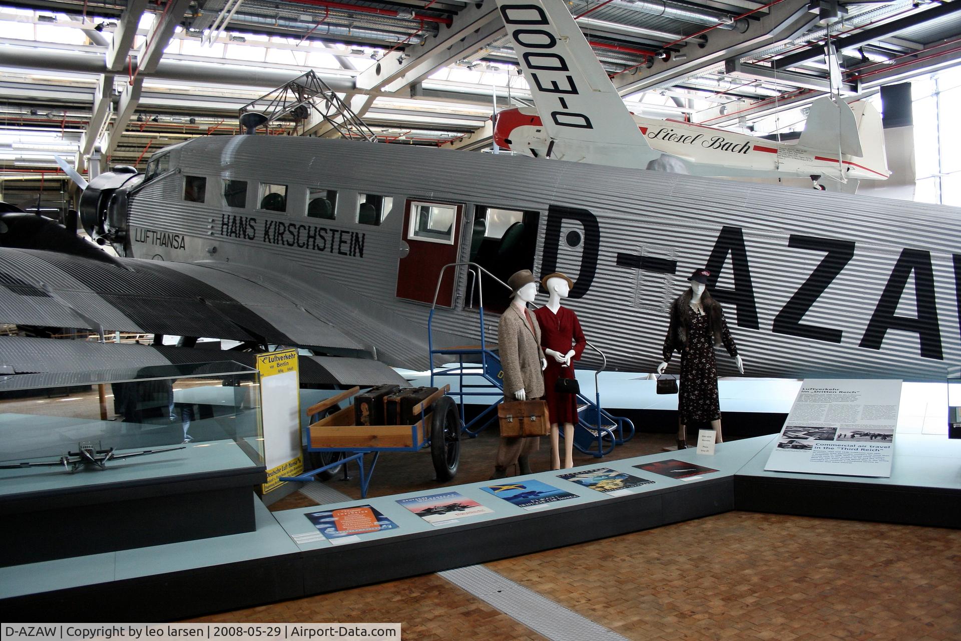 D-AZAW, Junkers Ju-52/3mte C/N 7220, Technikmuseum Berlin 29.5.2008