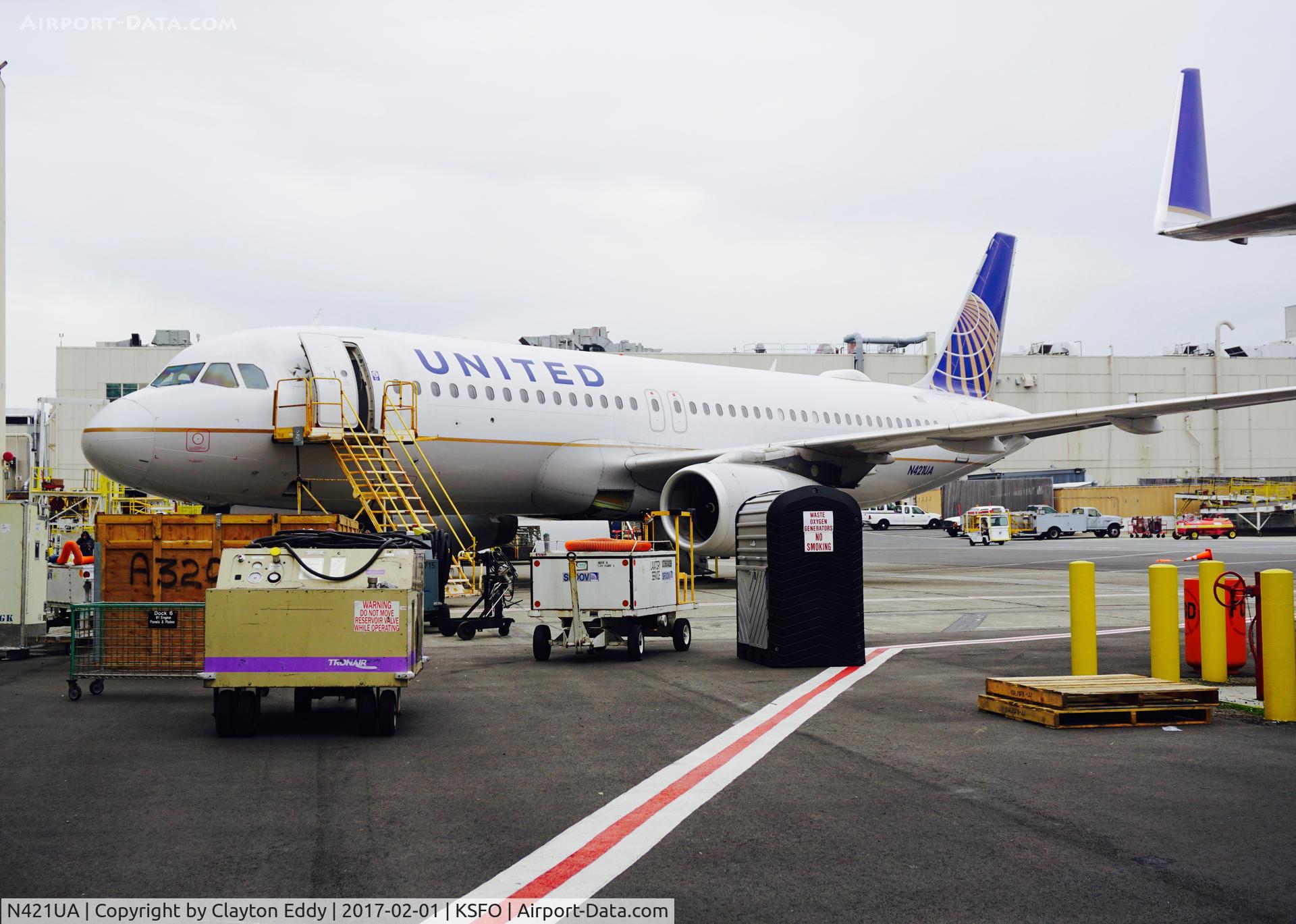 N421UA, 1994 Airbus A320-232 C/N 500, SFO 2017