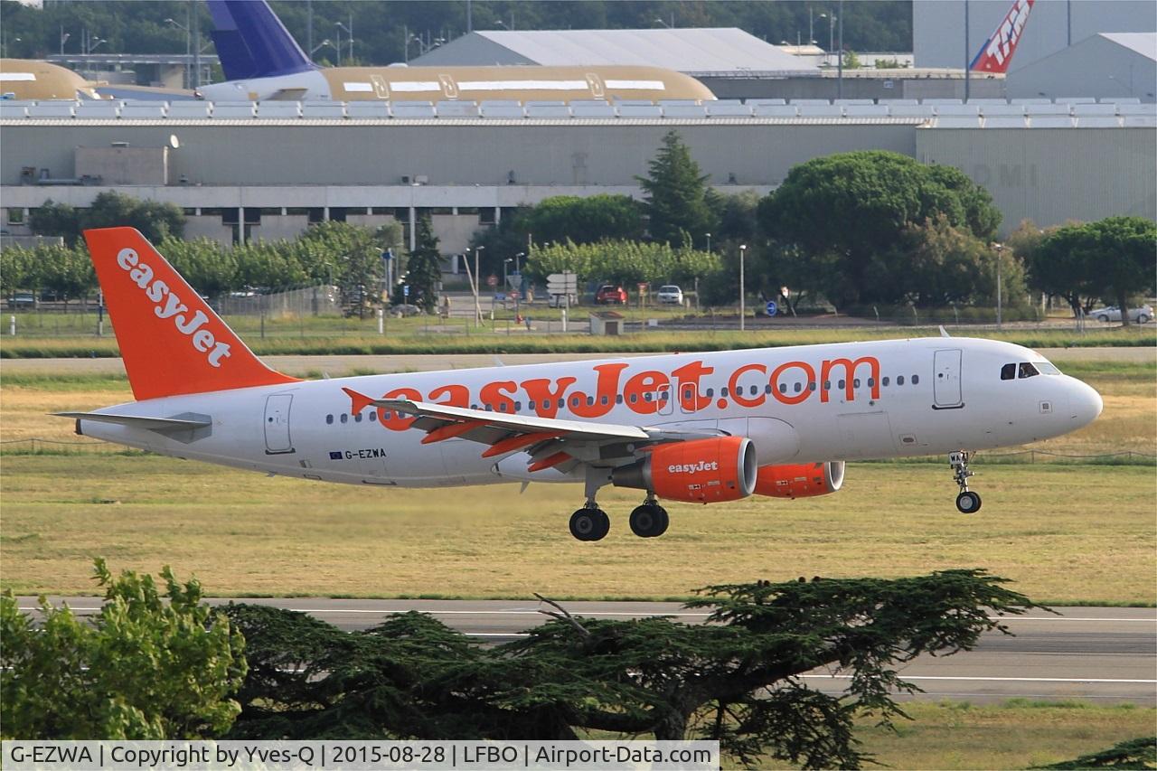 G-EZWA, 2012 Airbus A320-214 C/N 5201, Airbus A320-214, Landing rwy 14R, Toulouse-Blagnac airport (LFBO-TLS)