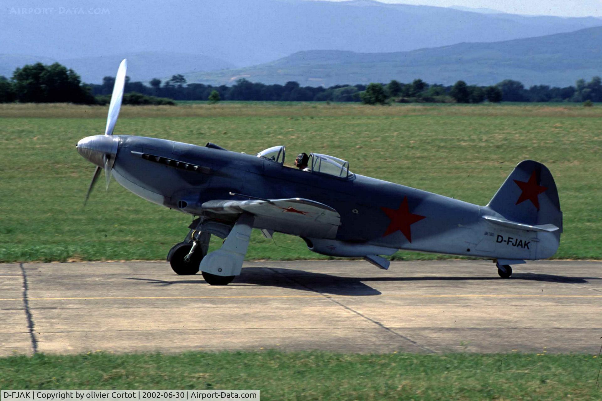 D-FJAK, 1996 Yakovlev Yak-3UA C/N 0470107, Colmar airshow 2002