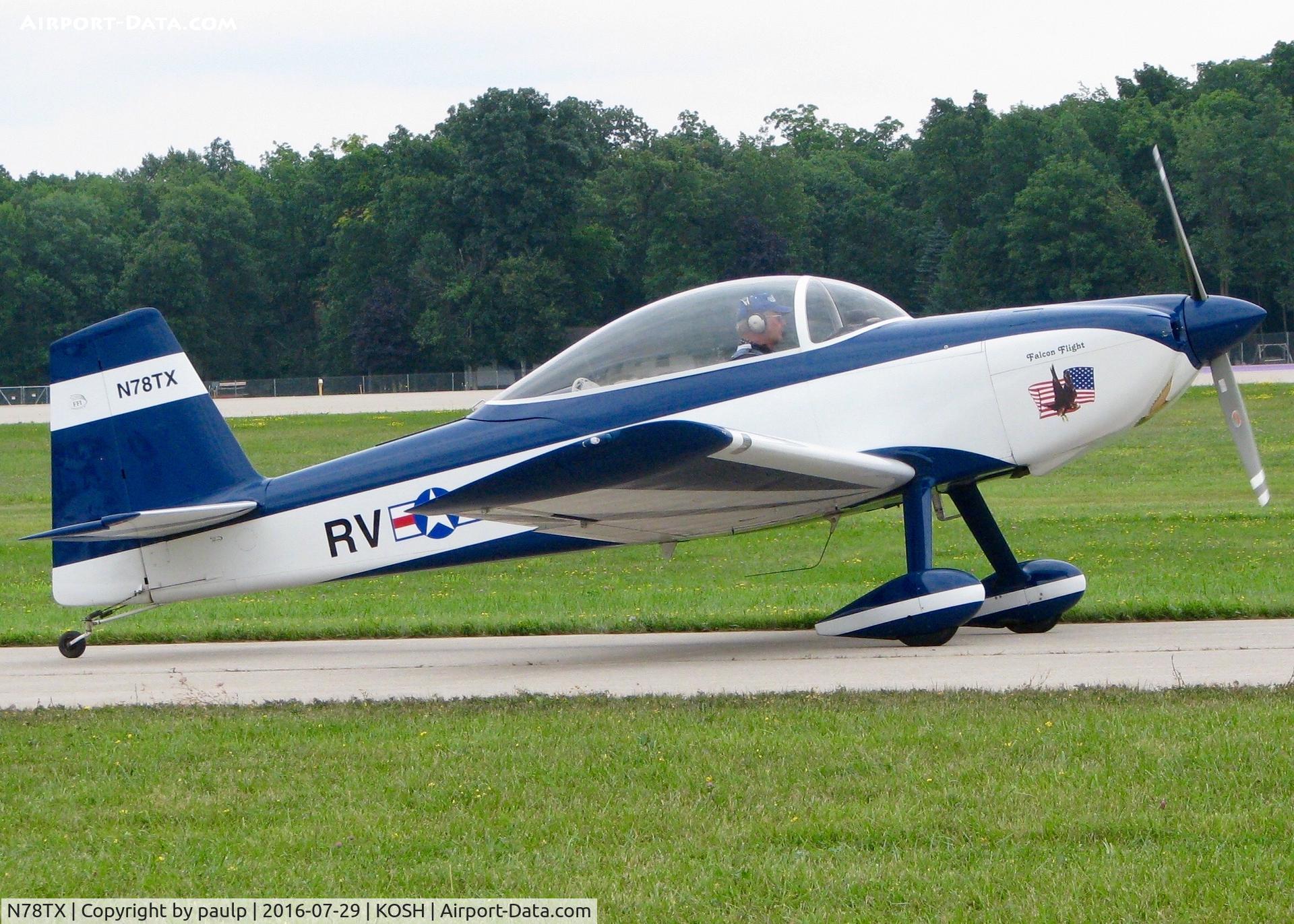 N78TX, 2001 Vans RV-8 C/N 80796, At Oshkosh.