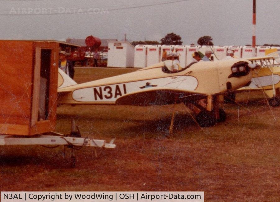 N3AL, 1974 Bowers Fly Baby 1A C/N 6371, I found this picture of N3AL in my Oshkosh pictures from 1982. It was parked next to me on the flight line. Thought you might like to see her.