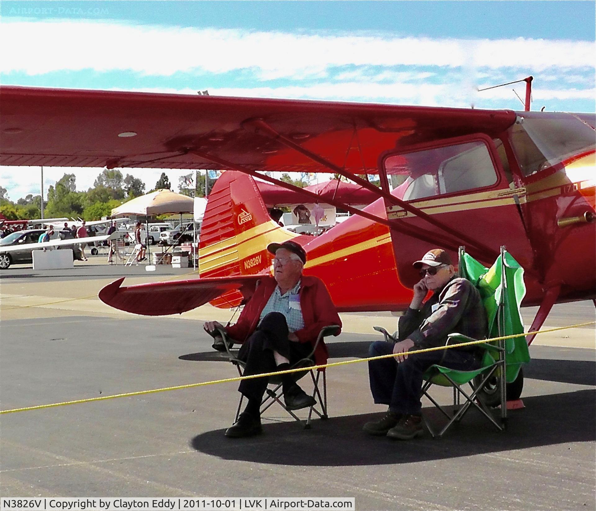 N3826V, 1948 Cessna 170 C/N 18684, Livermore Airport 2011.