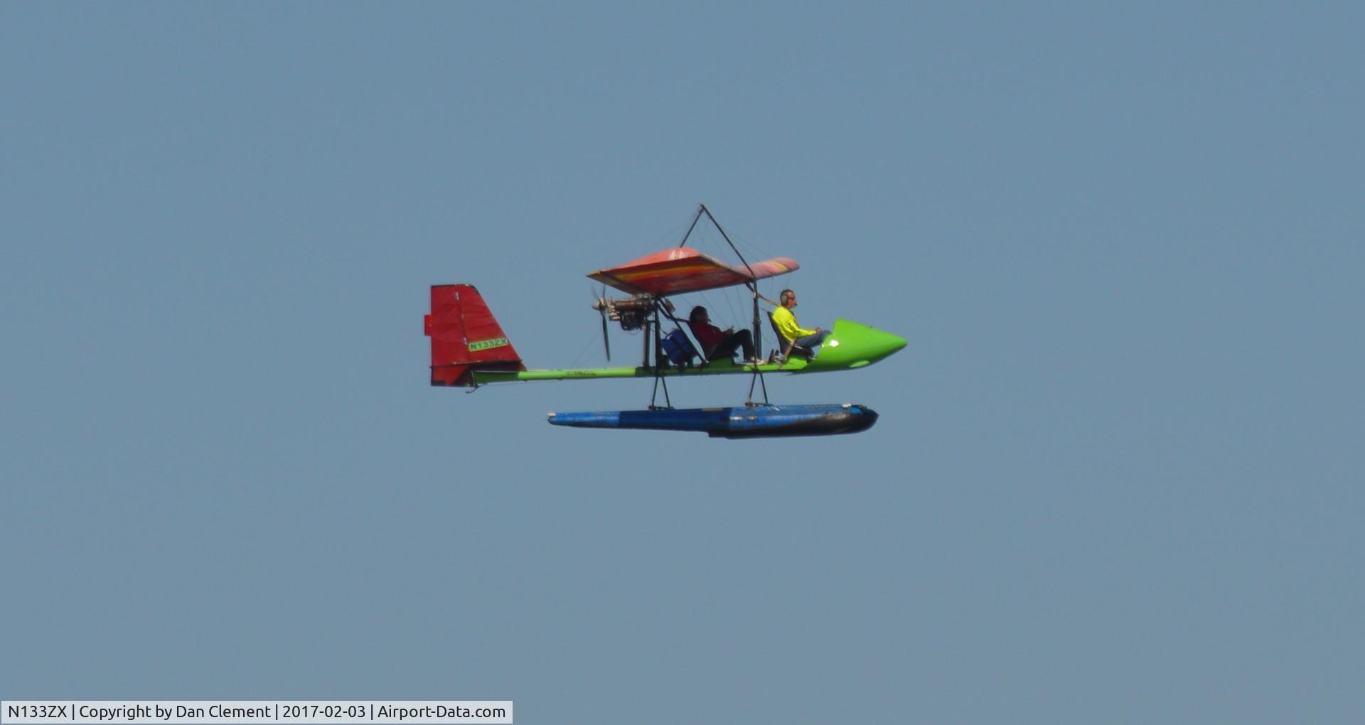 N133ZX, Lockwood Drifter C/N 81762, Over Fort Desoto North Beach