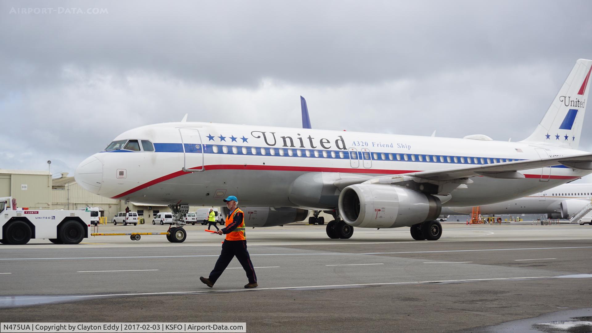 N475UA, 2001 Airbus A320-232 C/N 1495, SFO 2017
