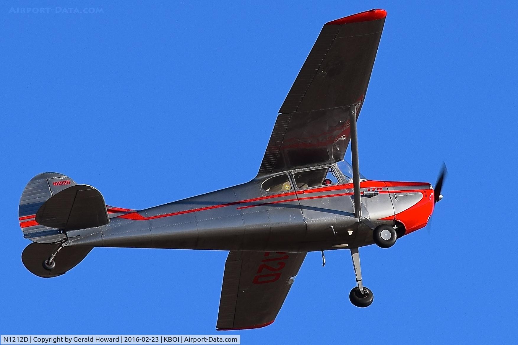 N1212D, 1950 Cessna 170A C/N 19766, Departing RWY 10R.