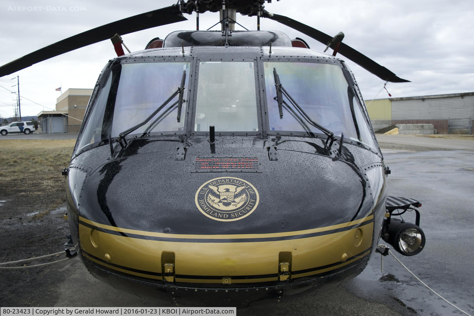 80-23423, Sikorsky UH-60A Black Hawk C/N 70.181, Parked by U.S. Customs ramp.