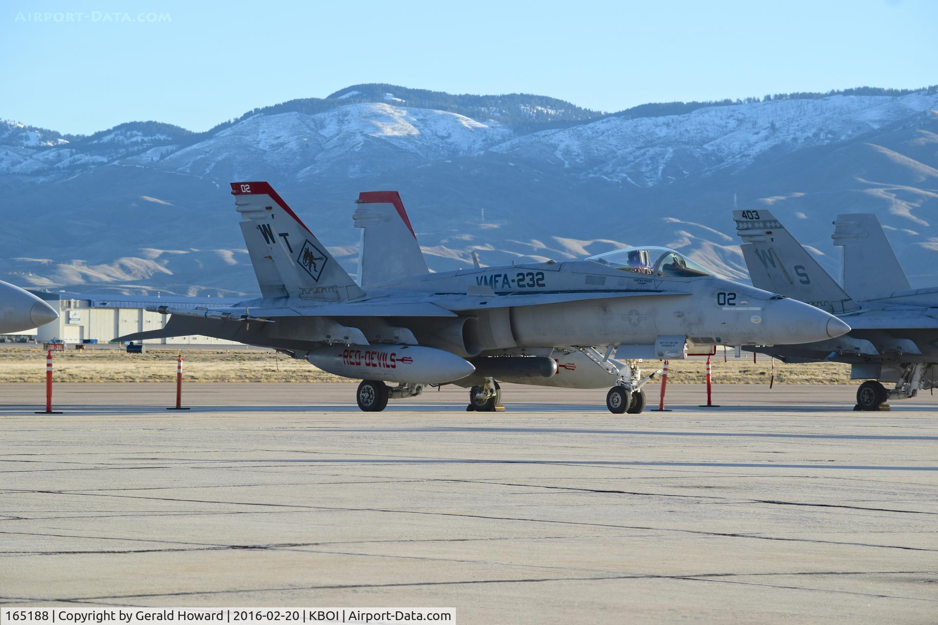 165188, McDonnell Douglas F/A-18C Hornet C/N 1323/C413, VMFA-232  “Red Devils”, MAG-11, 3rd MAW, NAS Miramar, CA.