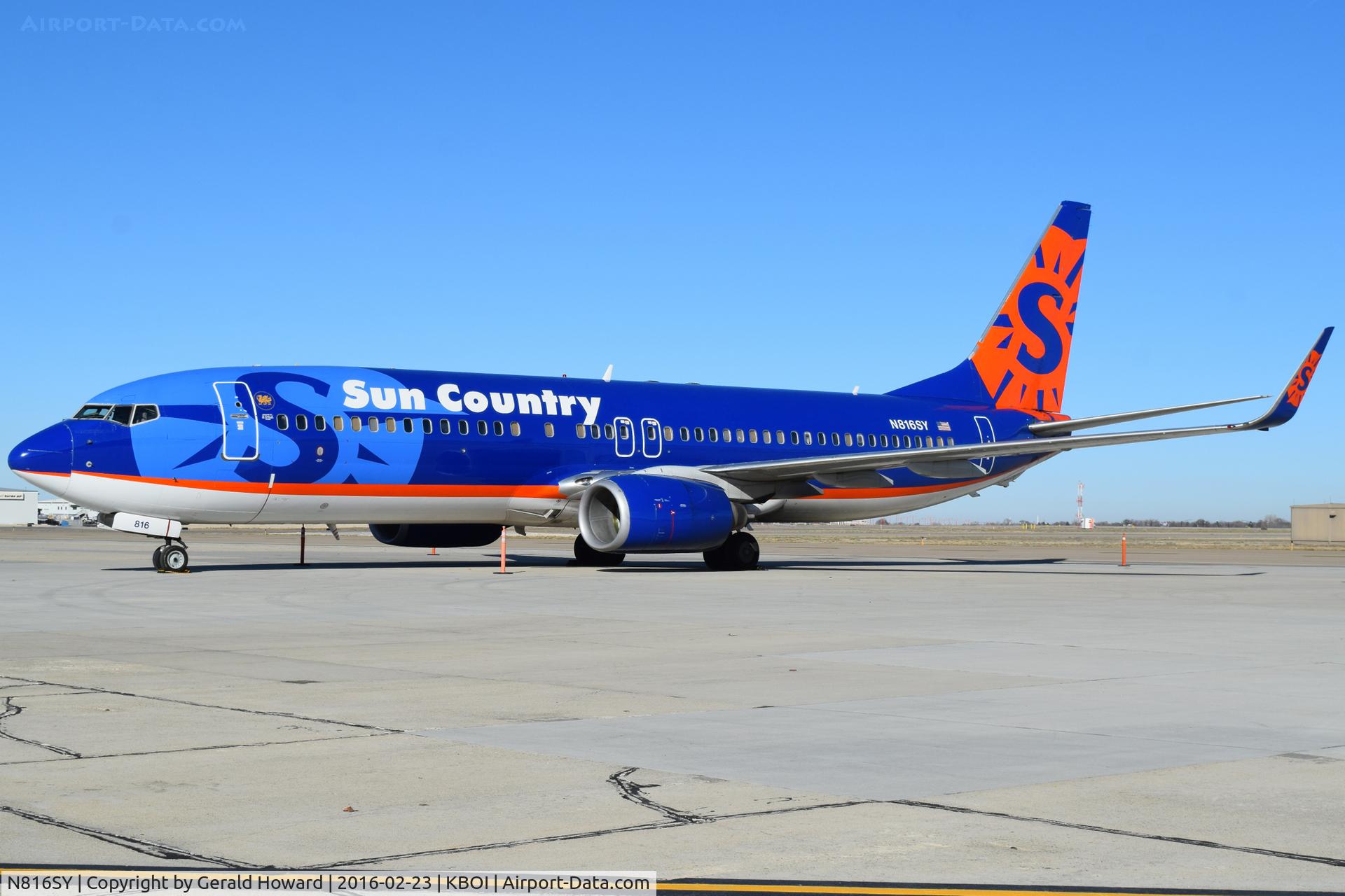N816SY, 2001 Boeing 737-8Q8 C/N 30637, Parked on south GA ramp.
